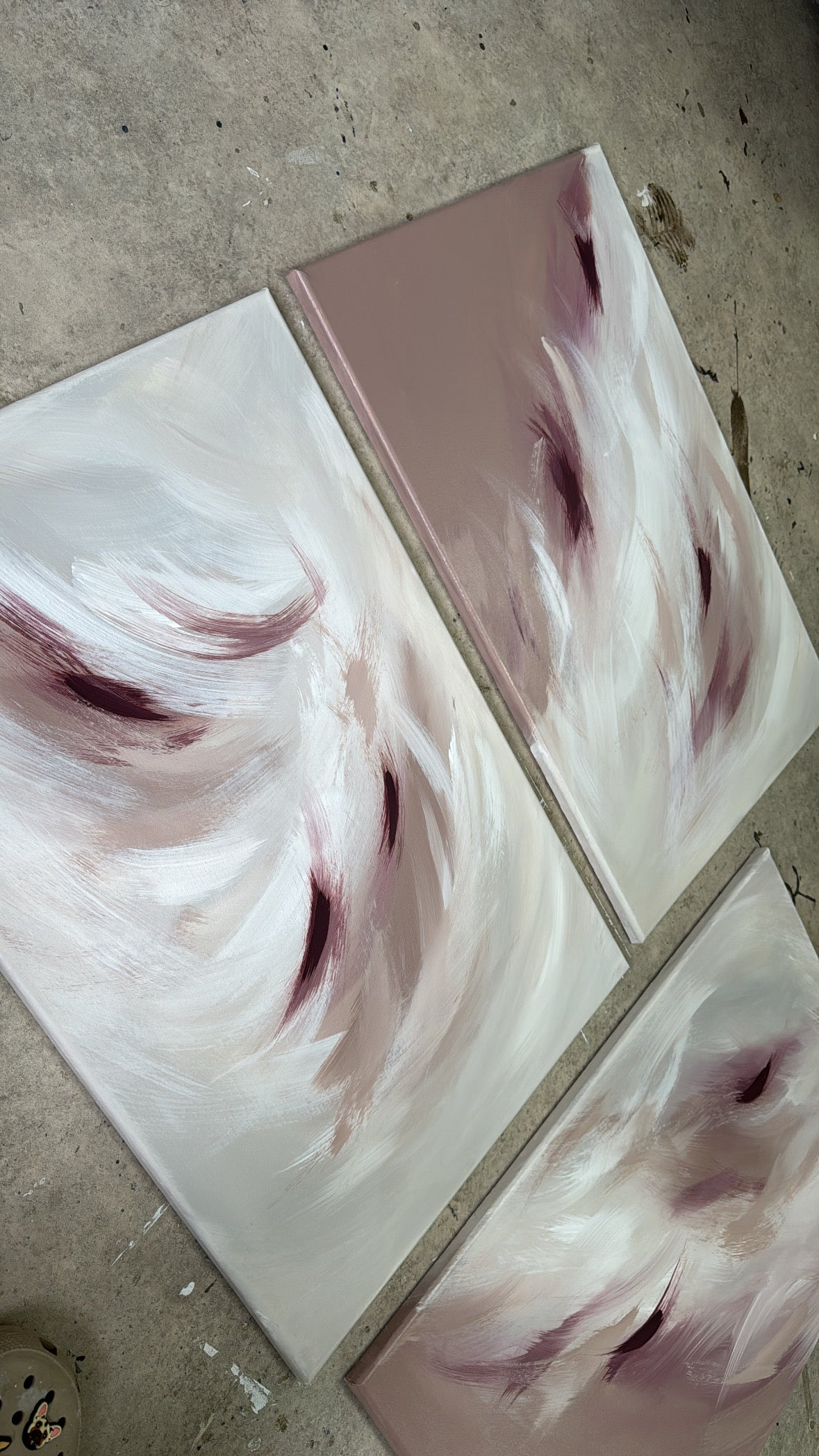 'Flora Trio' Original artwork on canvas - As seen