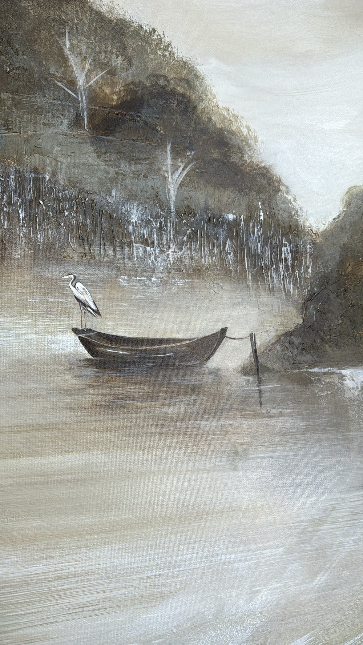 "I'll Wait Down By The Lake" Original Artwork On Canvas 100x100cm