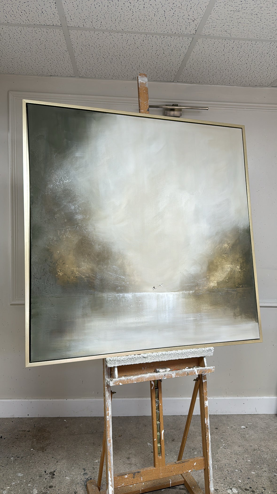 “Misty Mornings together" Original Artwork On Canvas 100x100cm