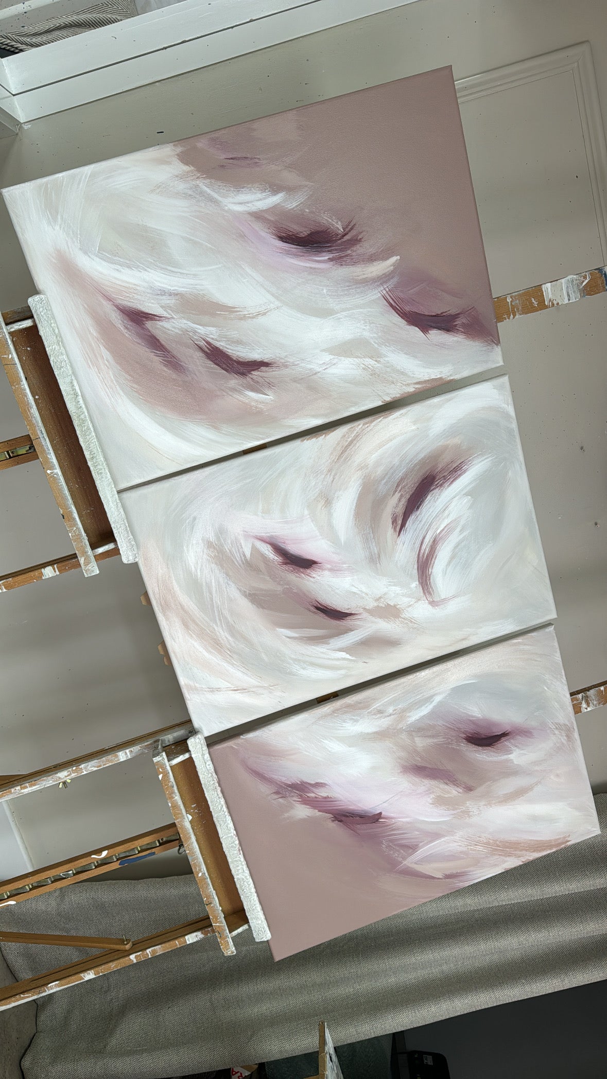 'Flora Trio' Original artwork on canvas - As seen