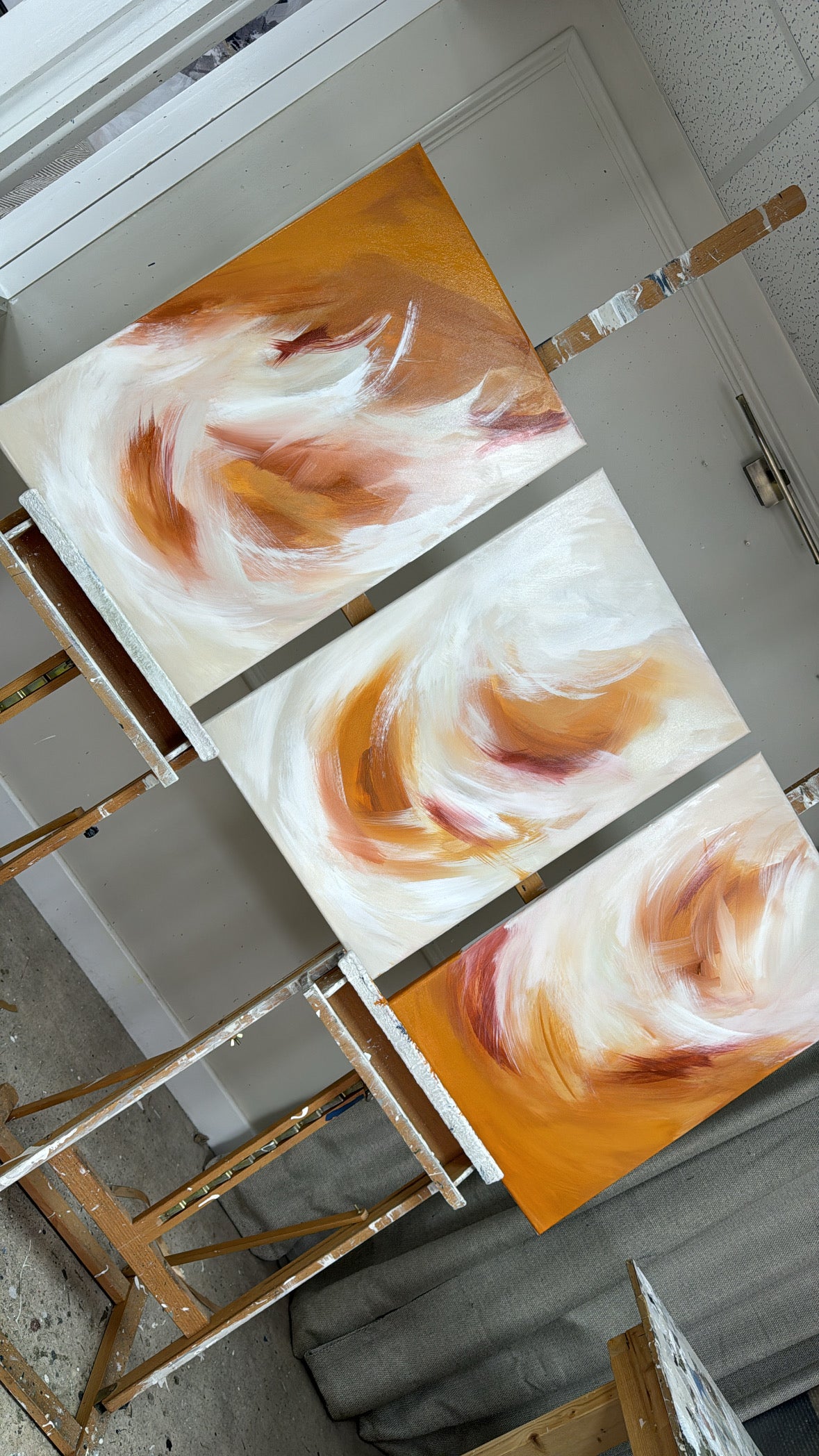 'Clementine Trio' Original artwork on canvas