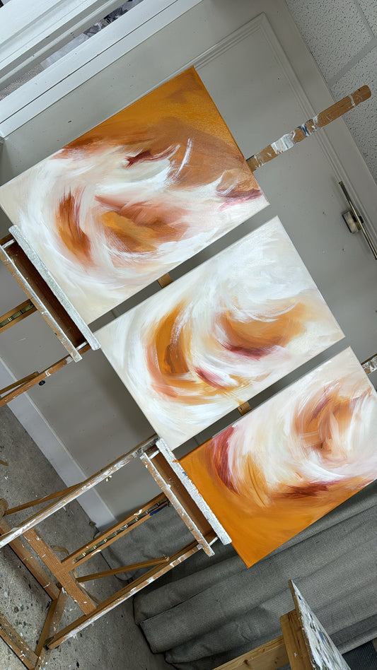 'Clementine Trio' Original artwork on canvas