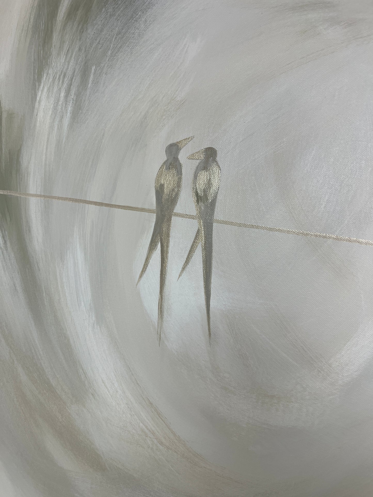 'Love Birds' Original artwork on canvas - As seen
