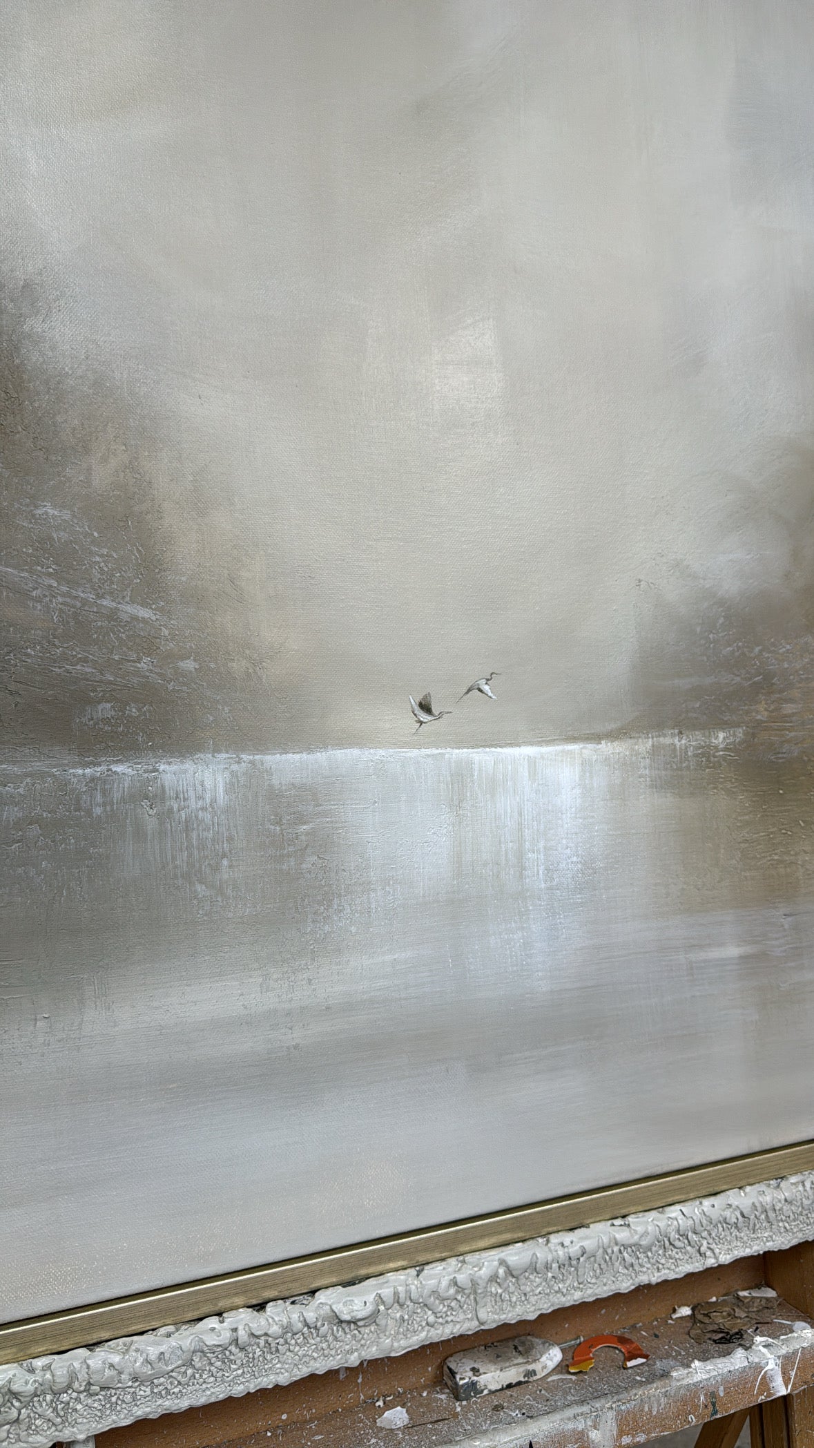 “Misty Mornings together" Original Artwork On Canvas 100x100cm