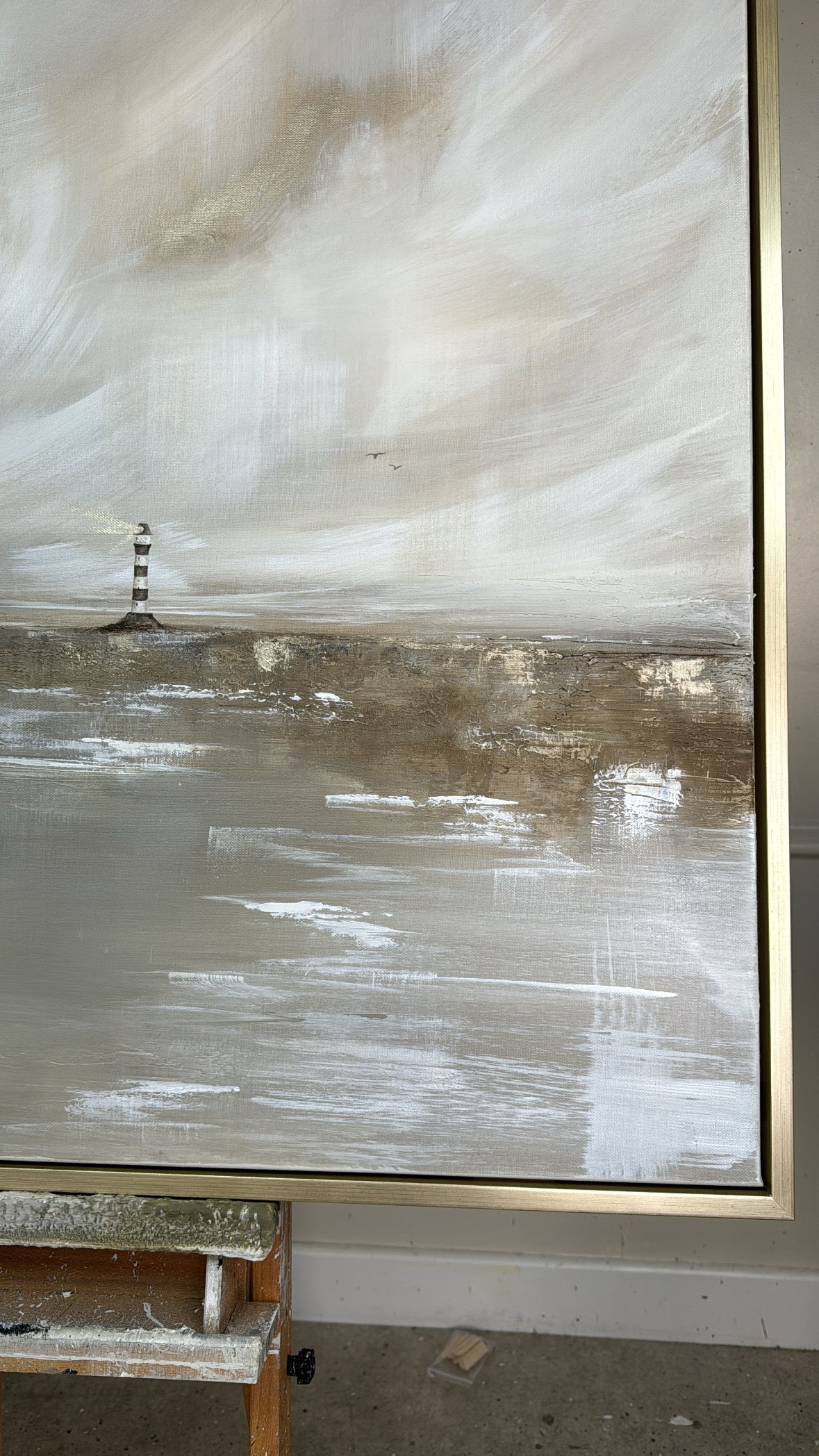 "I Will Leave The Light On" Original Artwork On Canvas 100x100cm