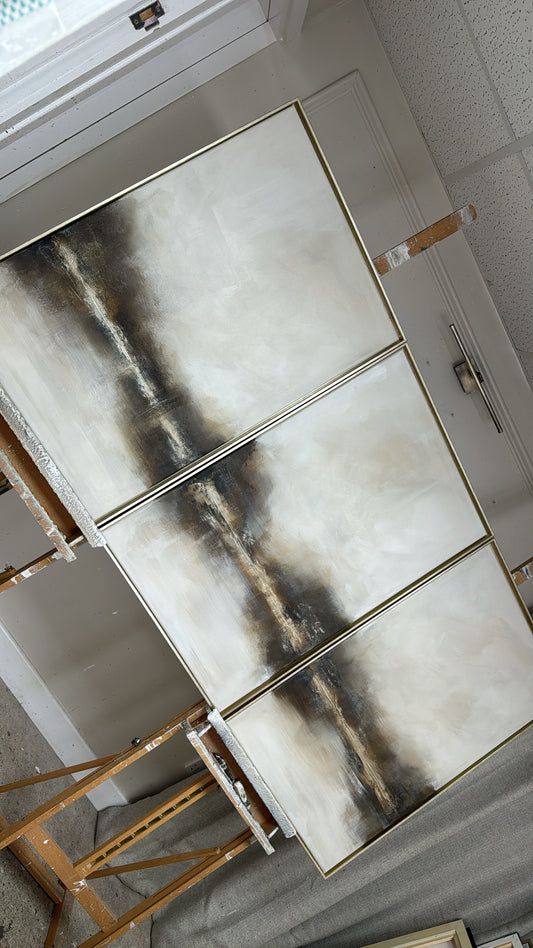 "Biscotti - The Triptych" Original Artwork On Canvas 91x61cm per piece