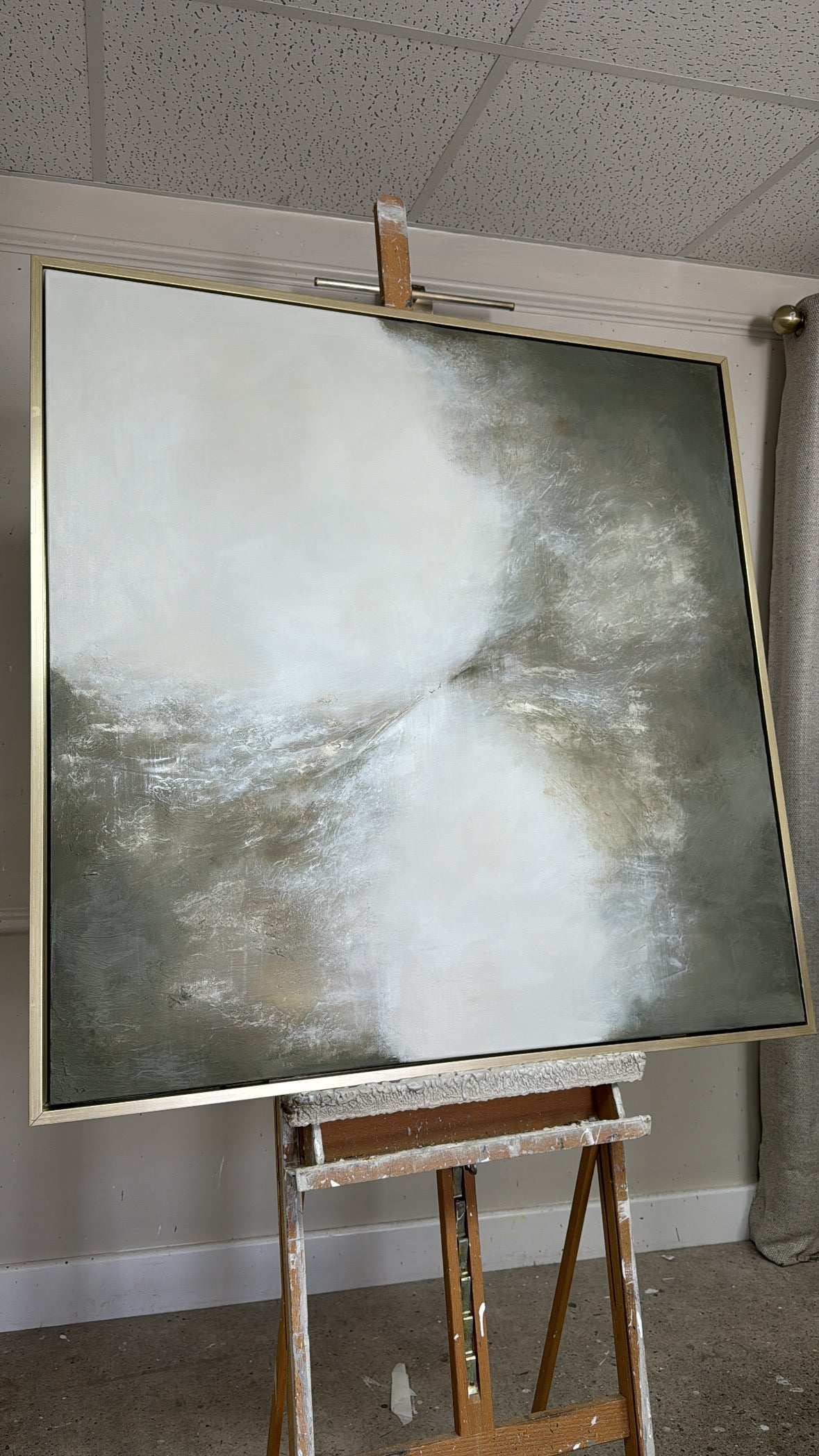 “Genesis (Kharki)" Original Artwork On Canvas 100x100cm