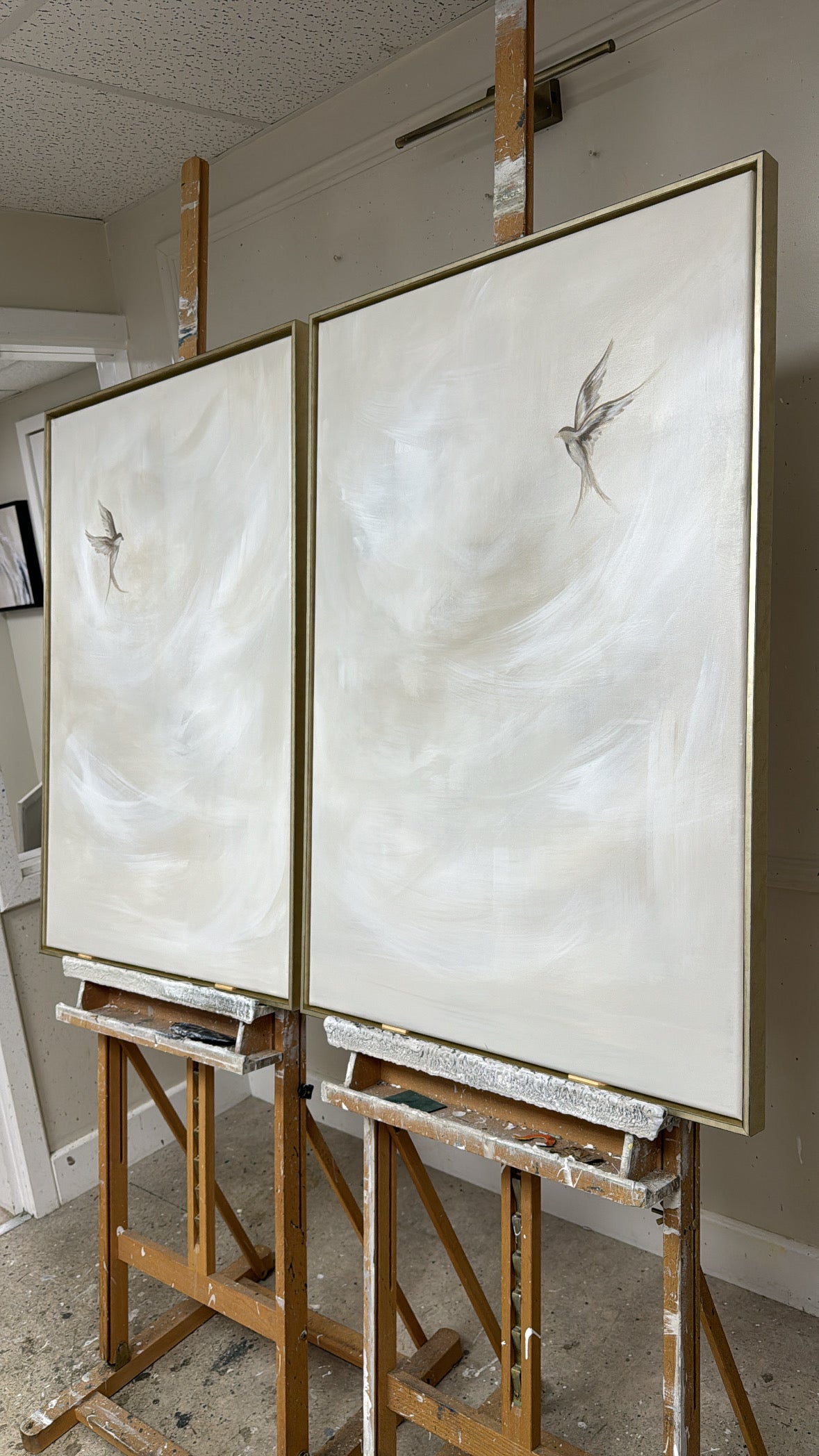 "Tranquil duo" Original Artwork On Canvas 91x61cm per piece