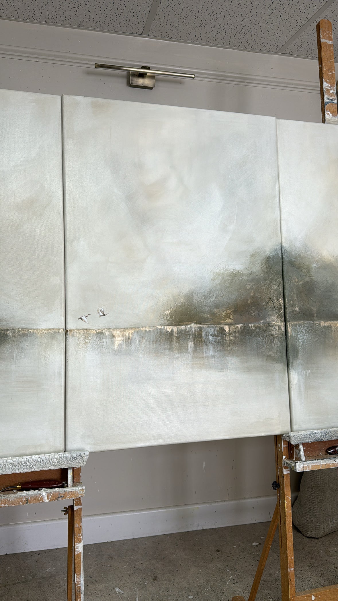 “Misty Mornings Together - The Triptych" Original Artwork On Canvas 91x61cm per piece