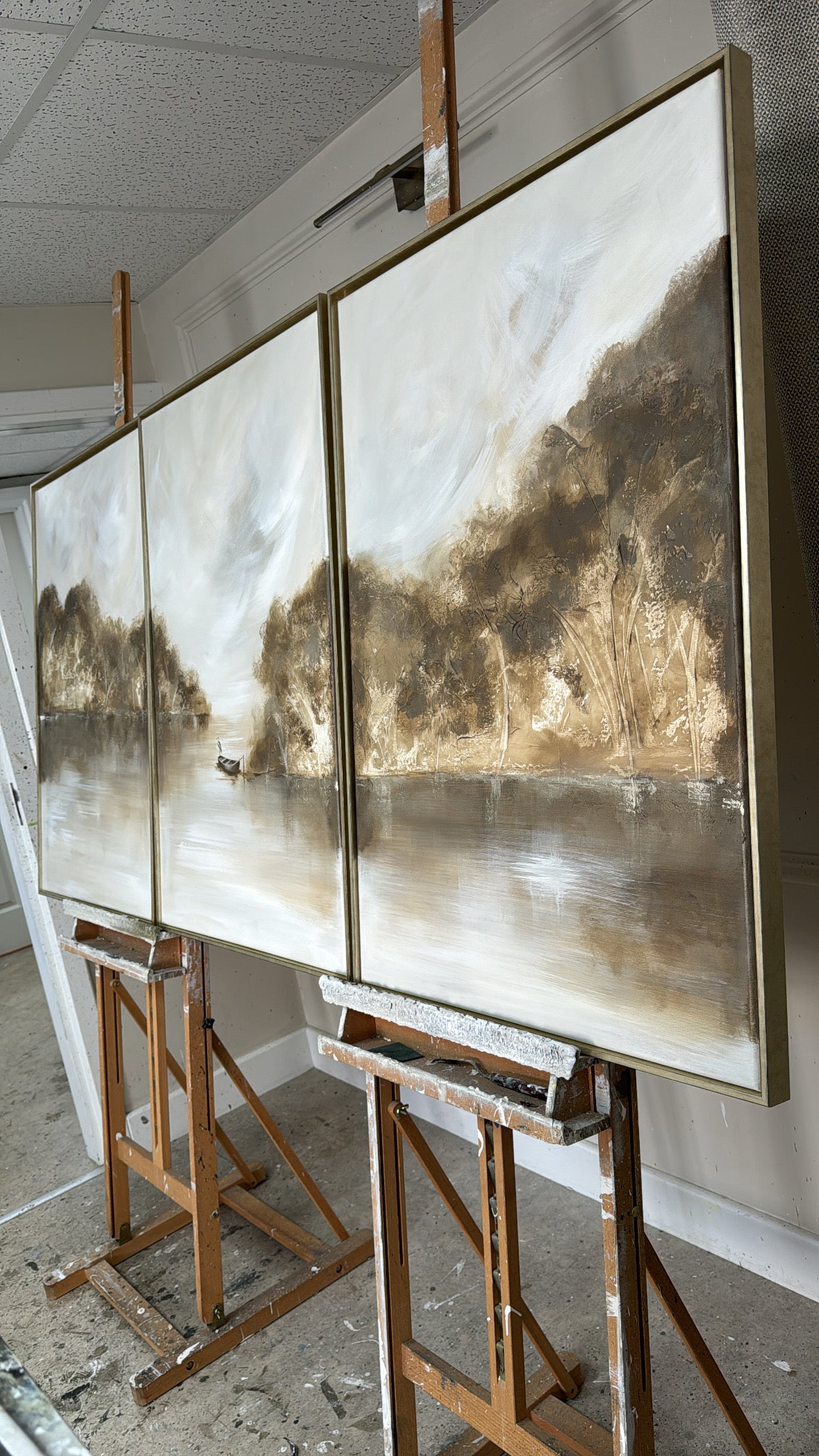 "Patience Is a Virtue - The Triptych" Original Artwork On Canvas 91x61cm per piece