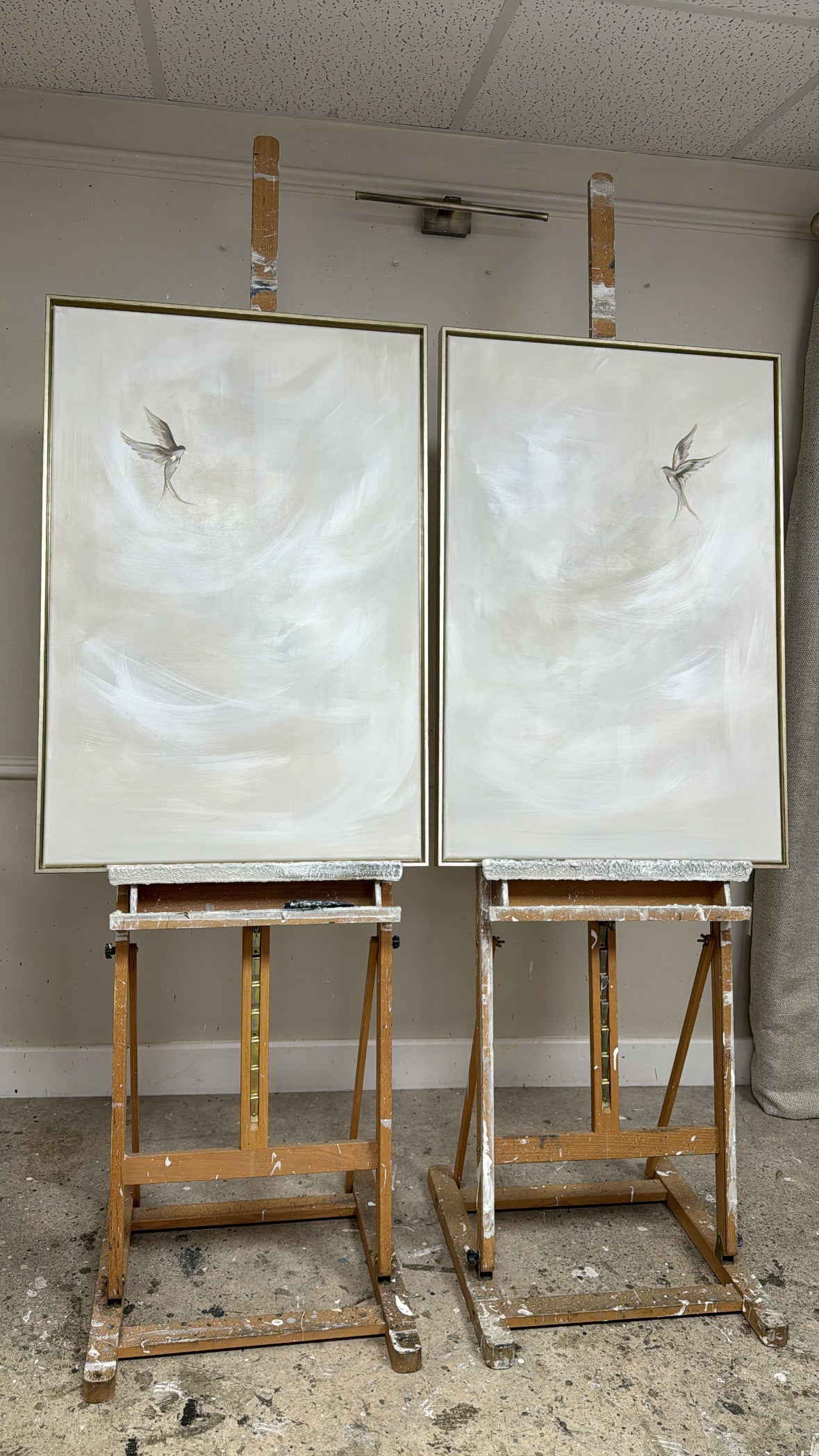"Tranquil duo" Original Artwork On Canvas 91x61cm per piece