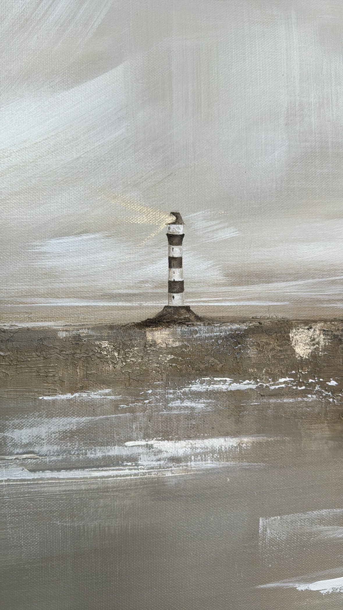 "I Will Leave The Light On" Original Artwork On Canvas 100x100cm