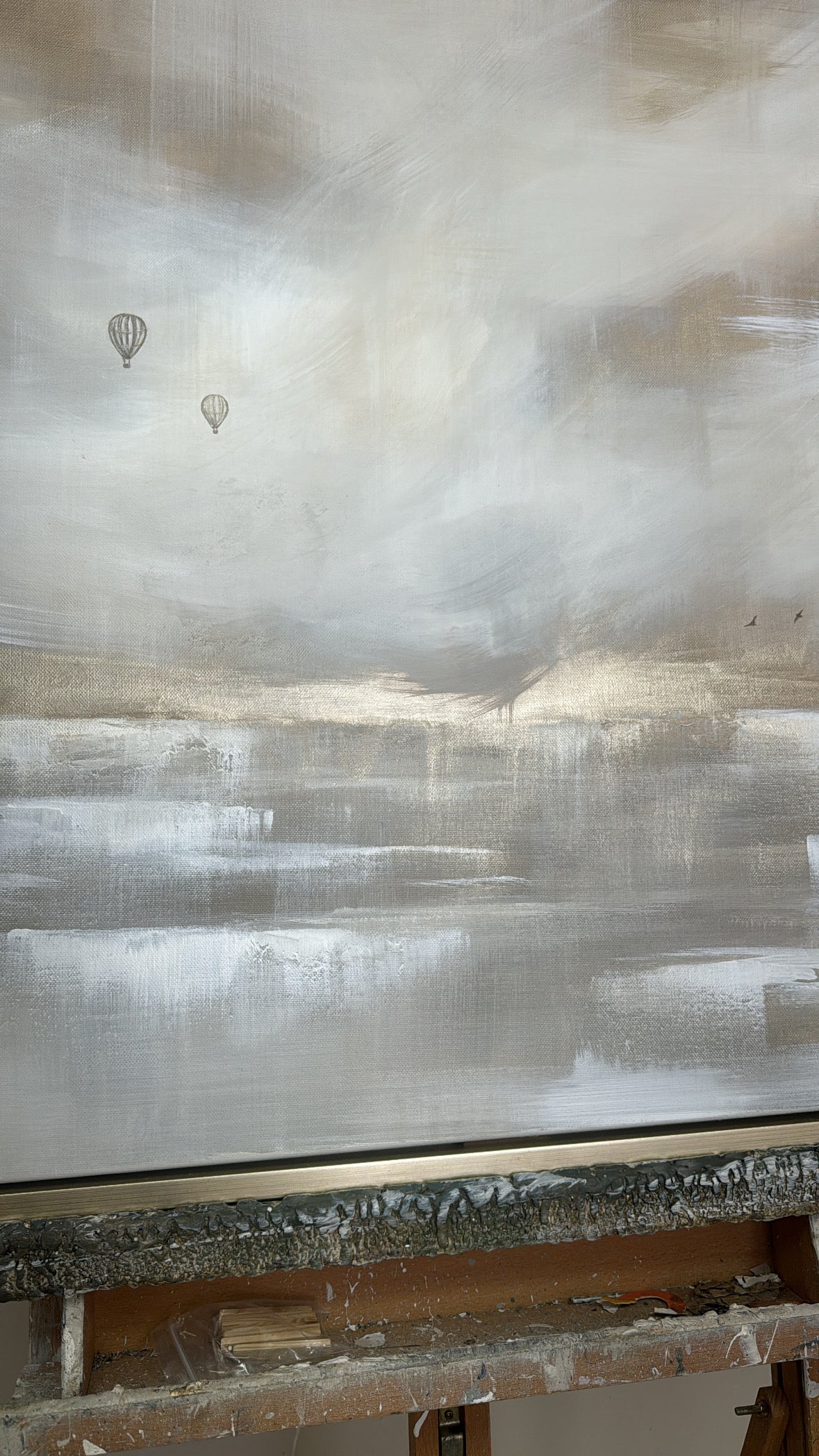 "The Clouds Above" Original artwork on canvas 100x100cm