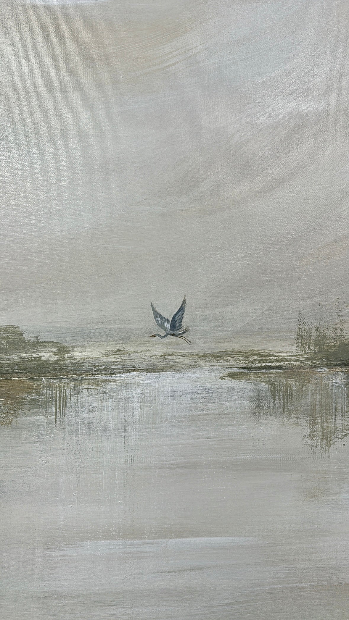 “Where the Crawdads Sing” (The Heron)- Original Artwork On Canvas - As Seen