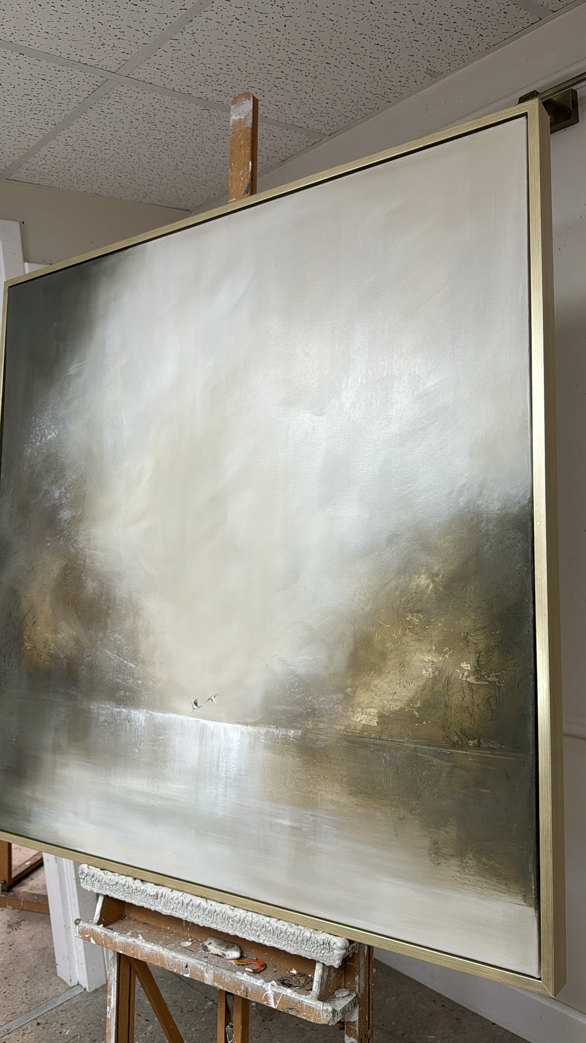 “Misty Mornings together" Original Artwork On Canvas 100x100cm
