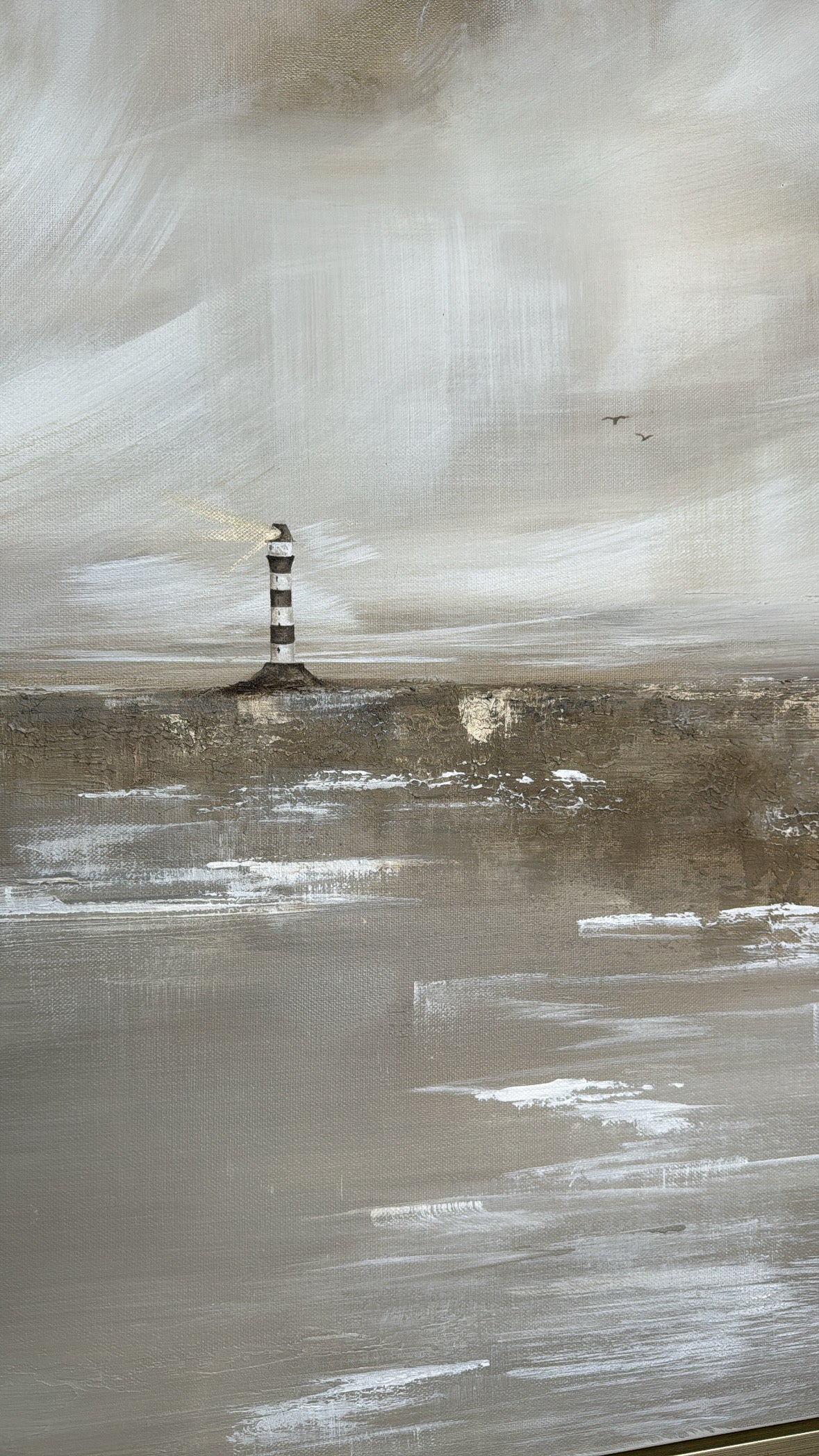 "I Will Leave The Light On" Original Artwork On Canvas 100x100cm