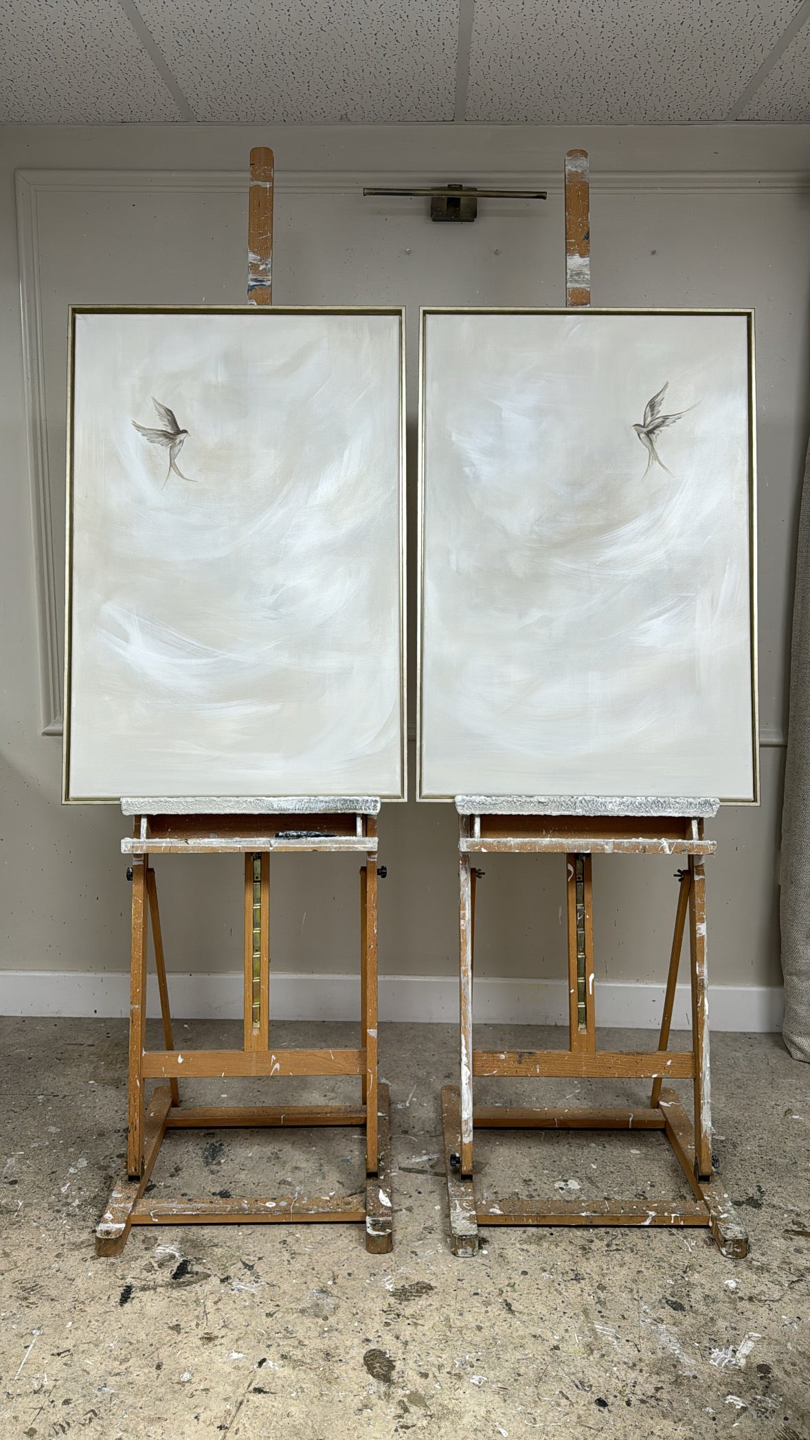 "Tranquil duo" Original Artwork On Canvas 91x61cm per piece