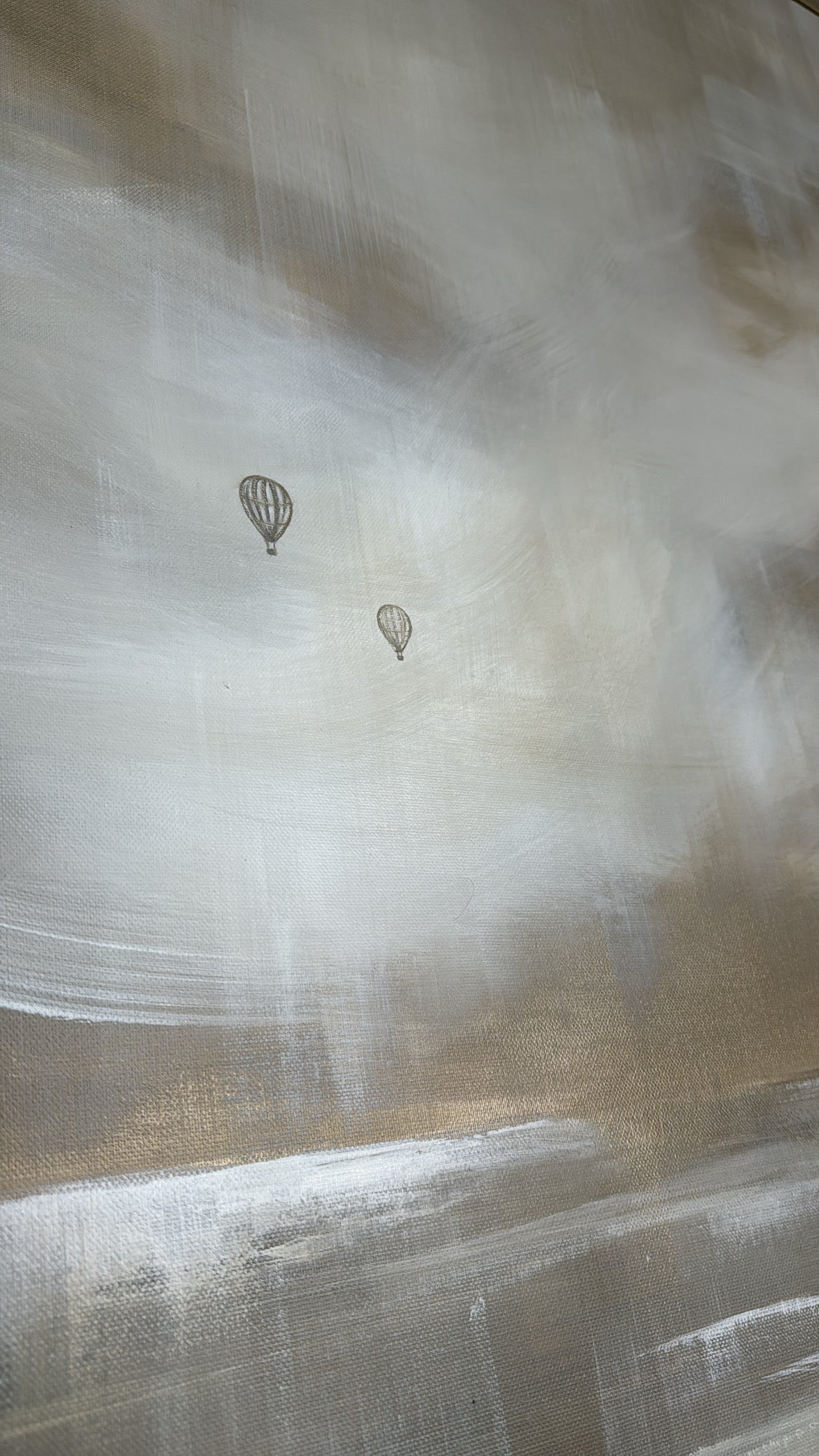 "The Clouds Above" Original Artwork On Canvas 100x100cm