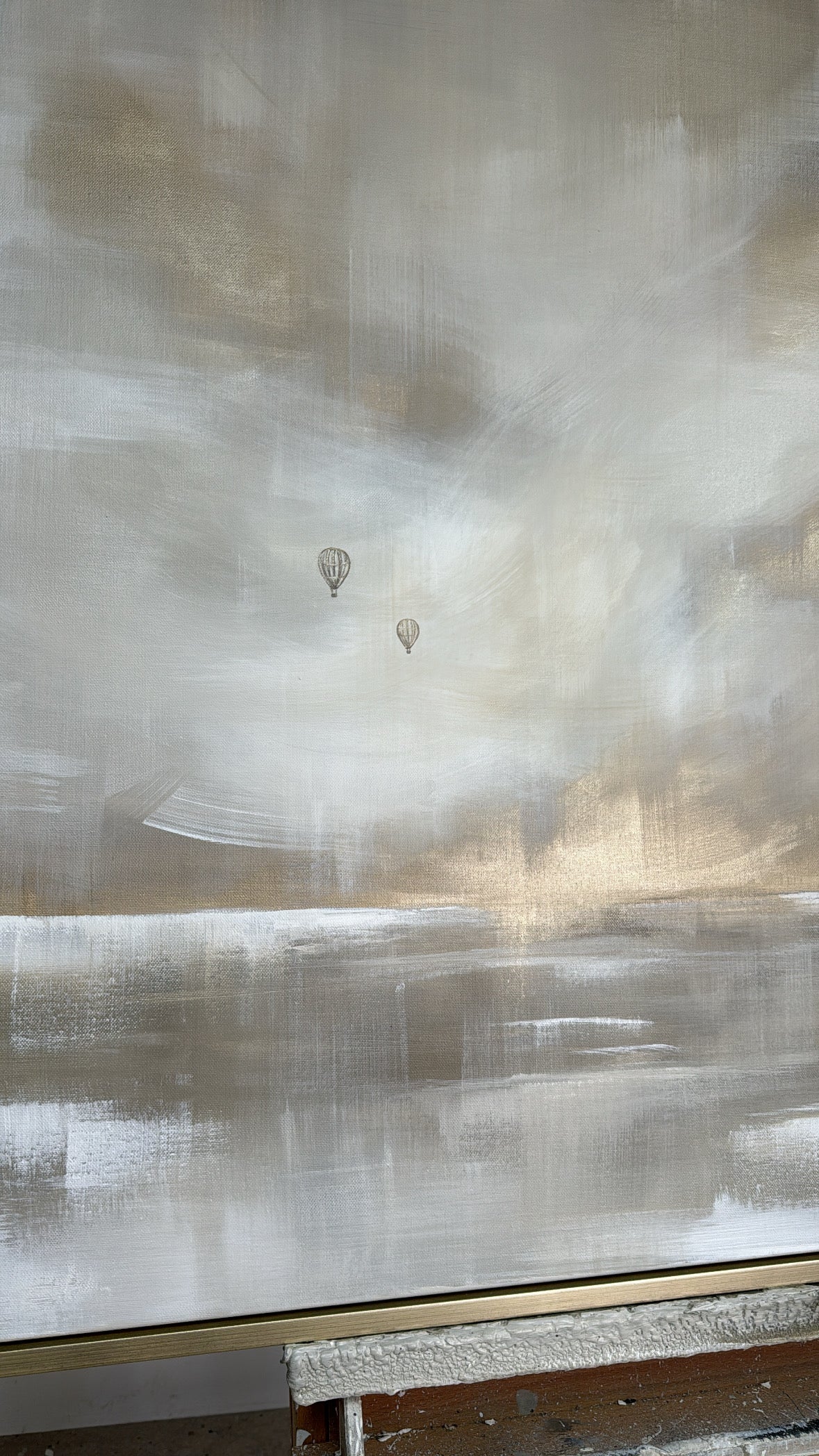 "The Clouds Above" Original Artwork On Canvas 100x100cm