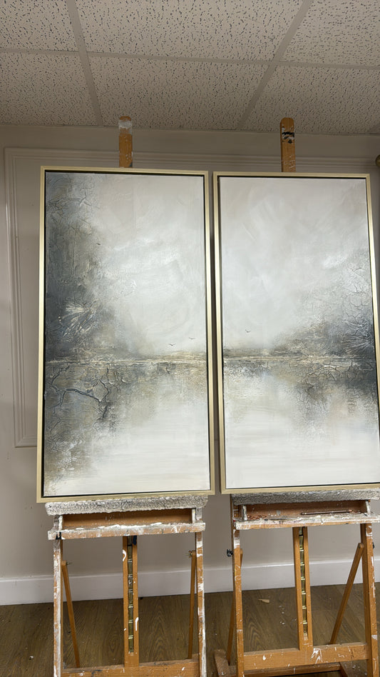 “Fault Lines IV” Original Artwork On Canvas - duo of canvas’s 100x50cm per piece