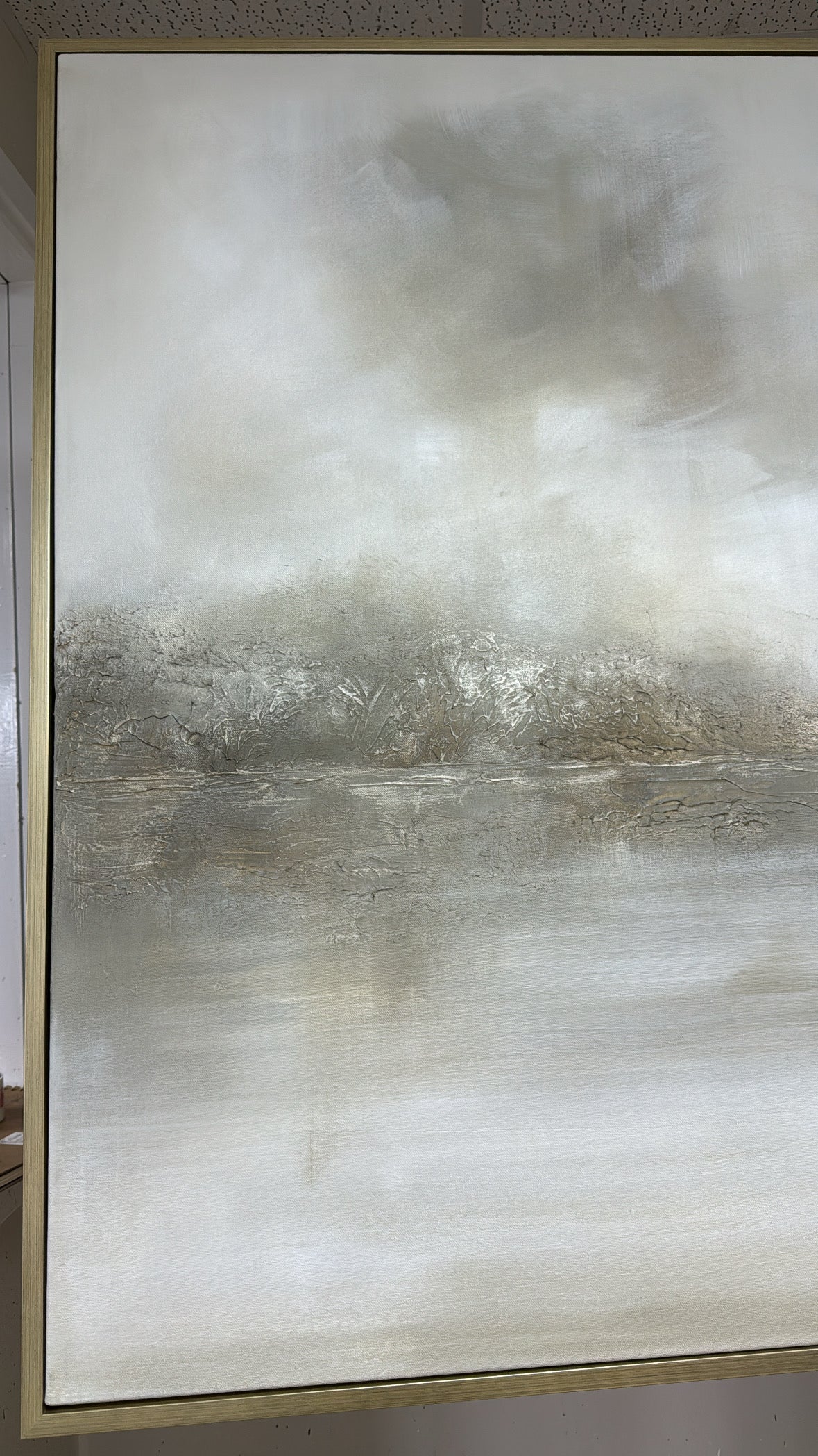 "Heron In The Haze" Original Artwork On Canvas 100x161.5cm