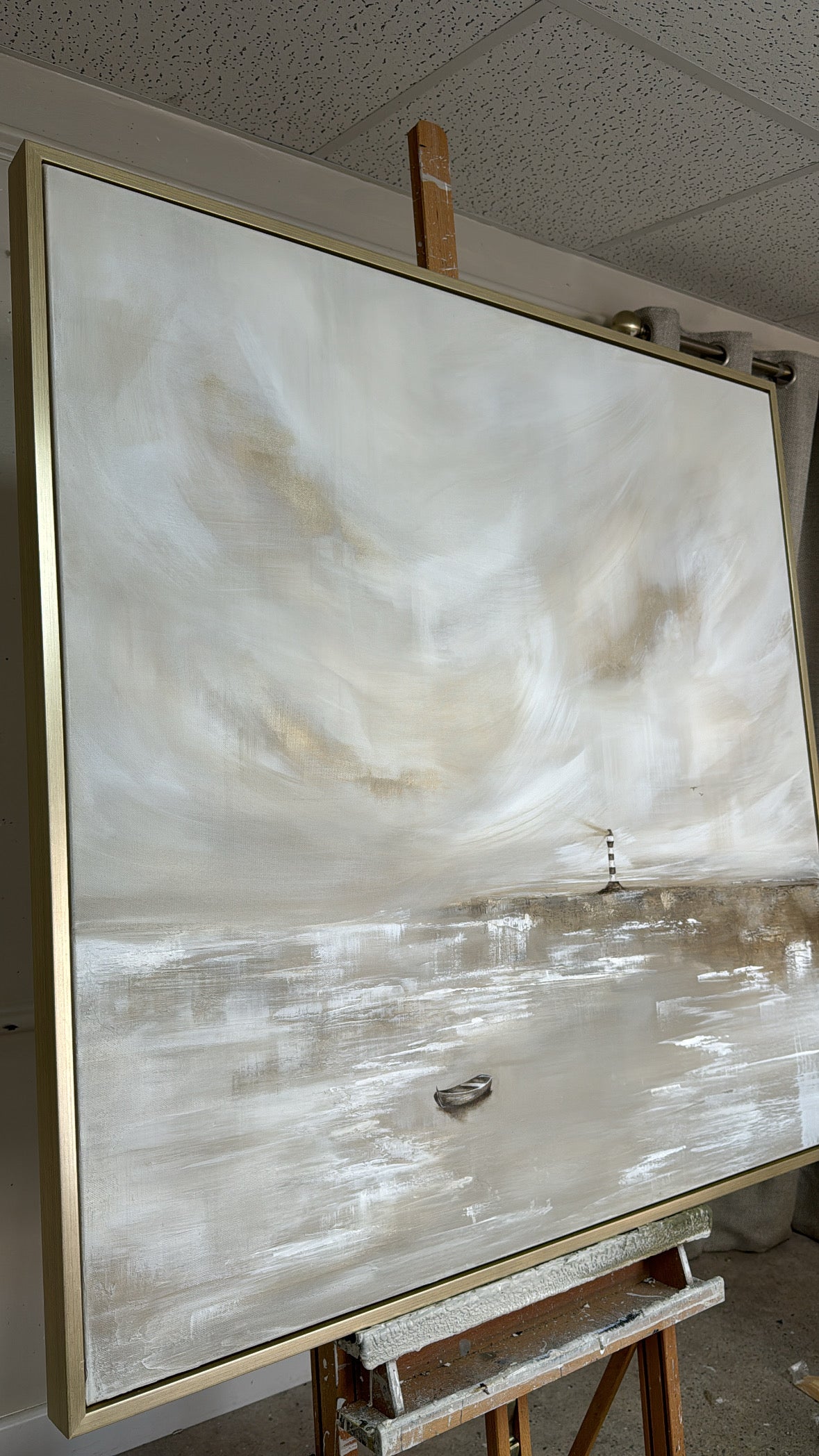 "I Will Leave The Light On" Original Artwork On Canvas 100x100cm