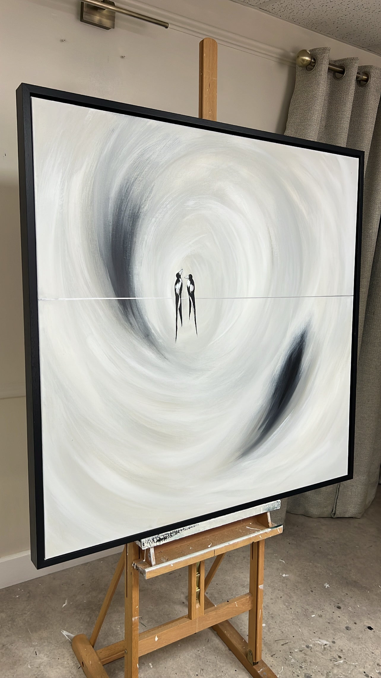 'Two For Joy - Magpie Edition' Original artwork on canvas - As seen