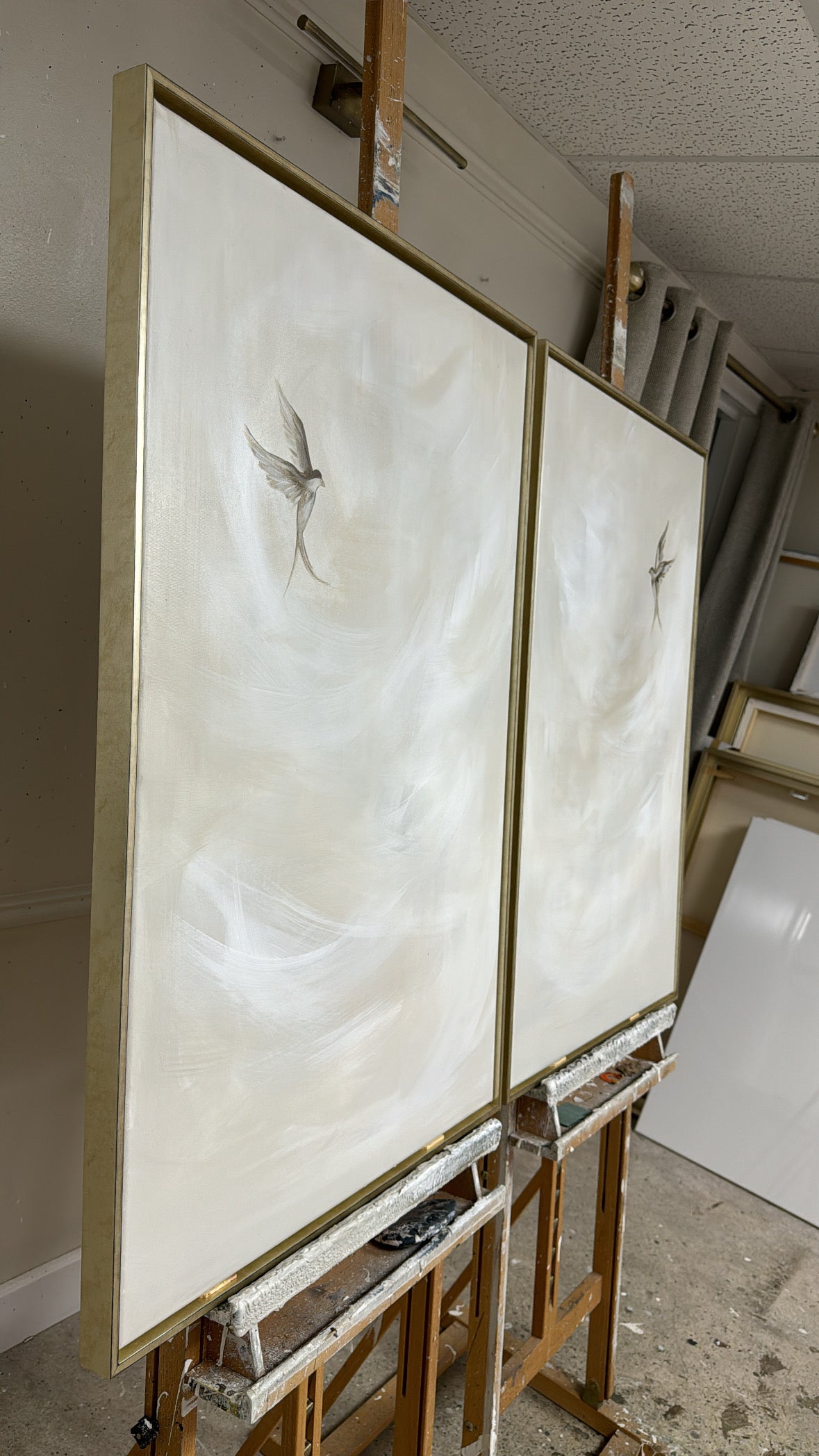 "Tranquil duo" Original Artwork On Canvas 91x61cm per piece
