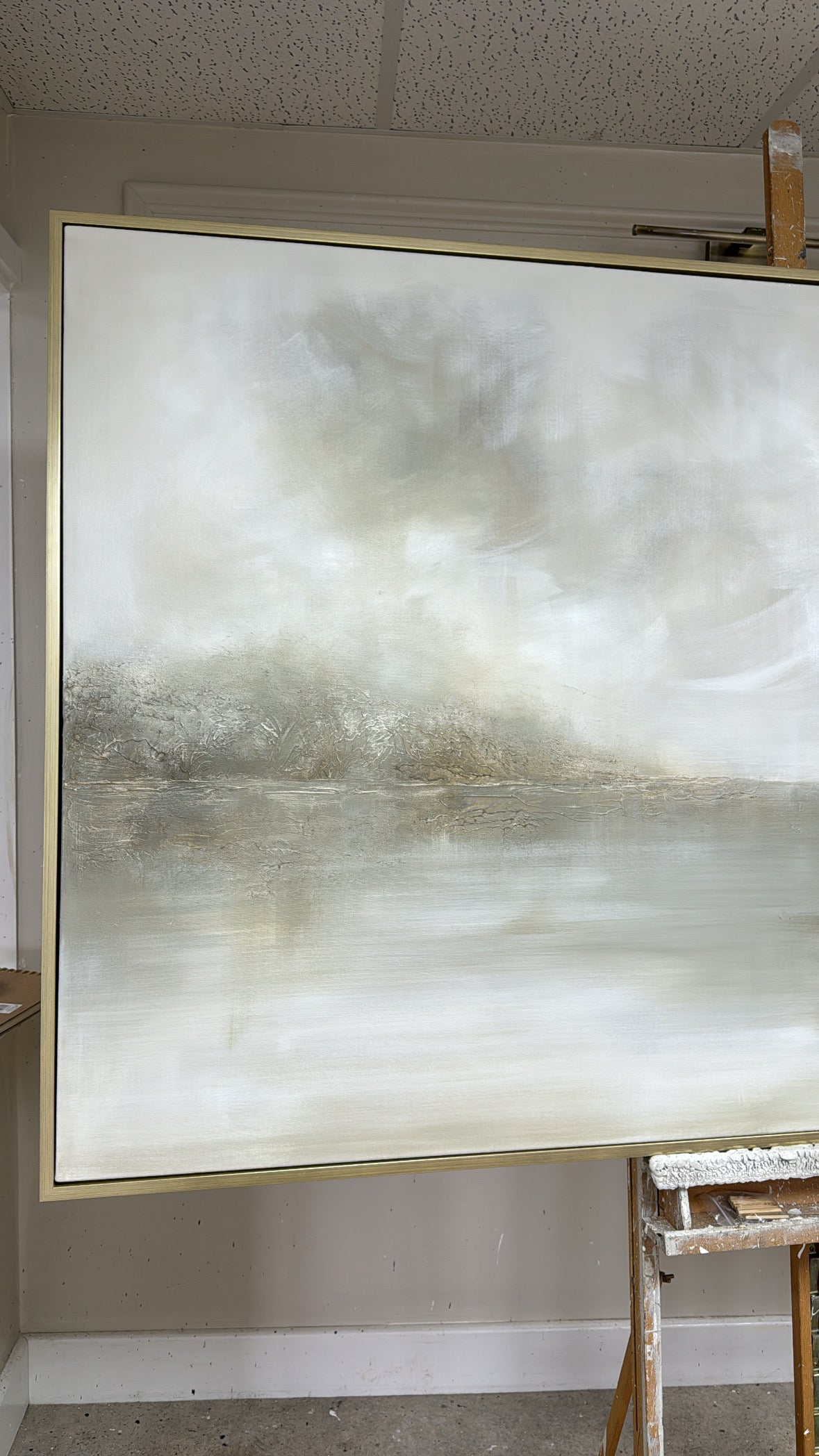 "Heron In The Haze" Original Artwork On Canvas 100x161.5cm