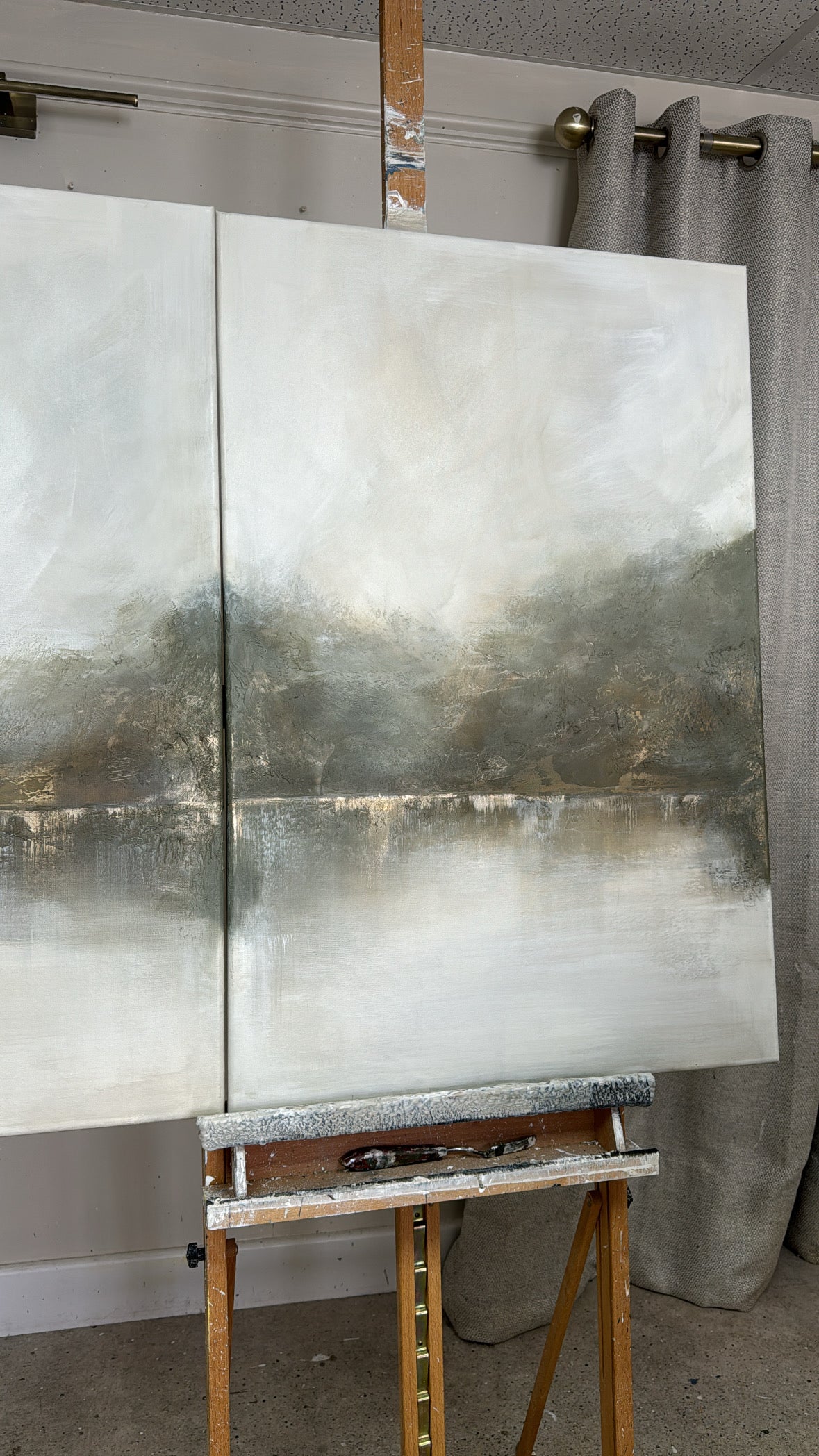 “Misty Mornings Together - The Triptych" Original Artwork On Canvas 91x61cm per piece