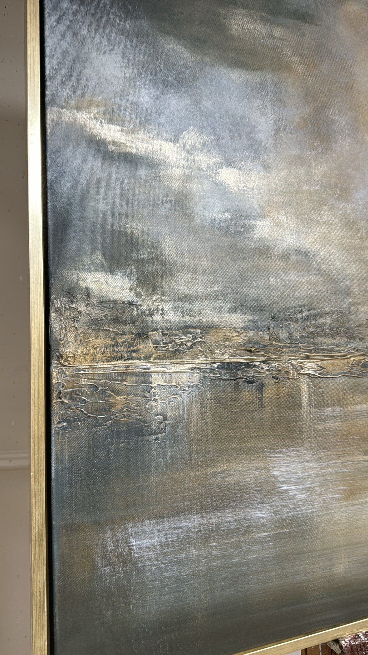 "Moonlit Water" Original Artwork On Canvas 120x100mm