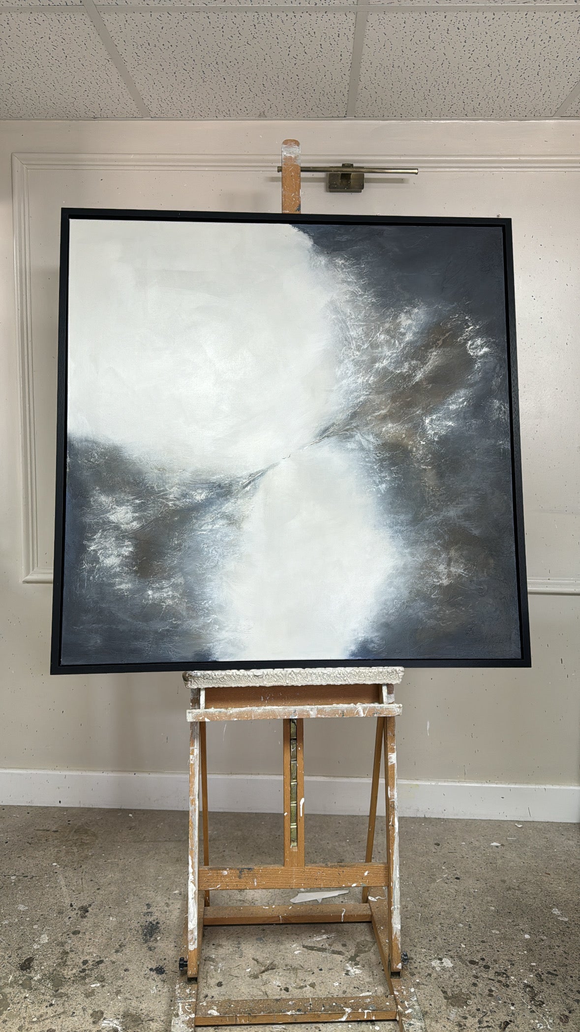 “Genesis (Navy) II" Original Artwork On Canvas 100x100cm