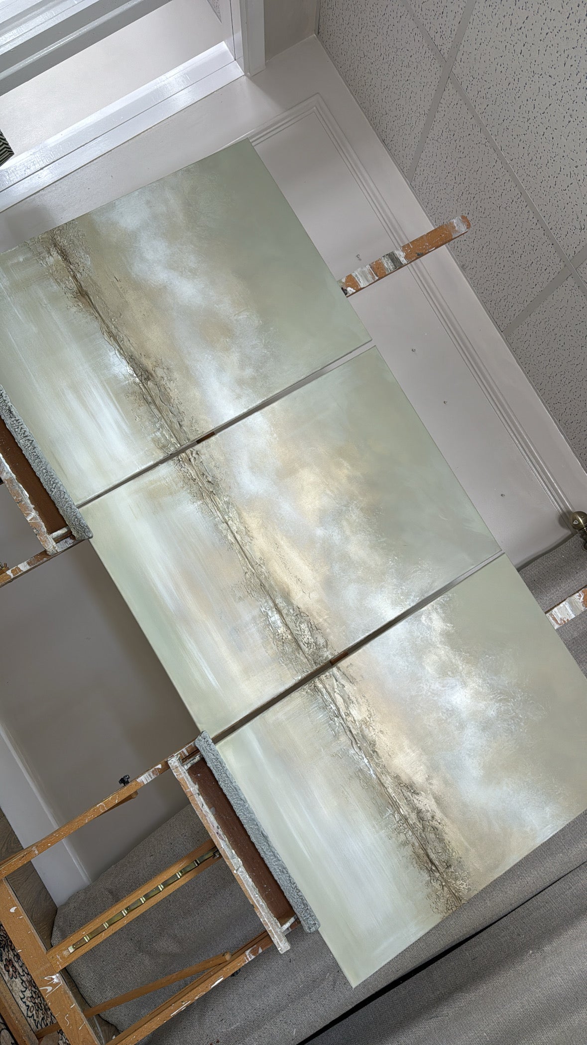 “Sage Skies” Original Artwork On Canvas - 3 no 59x84cm