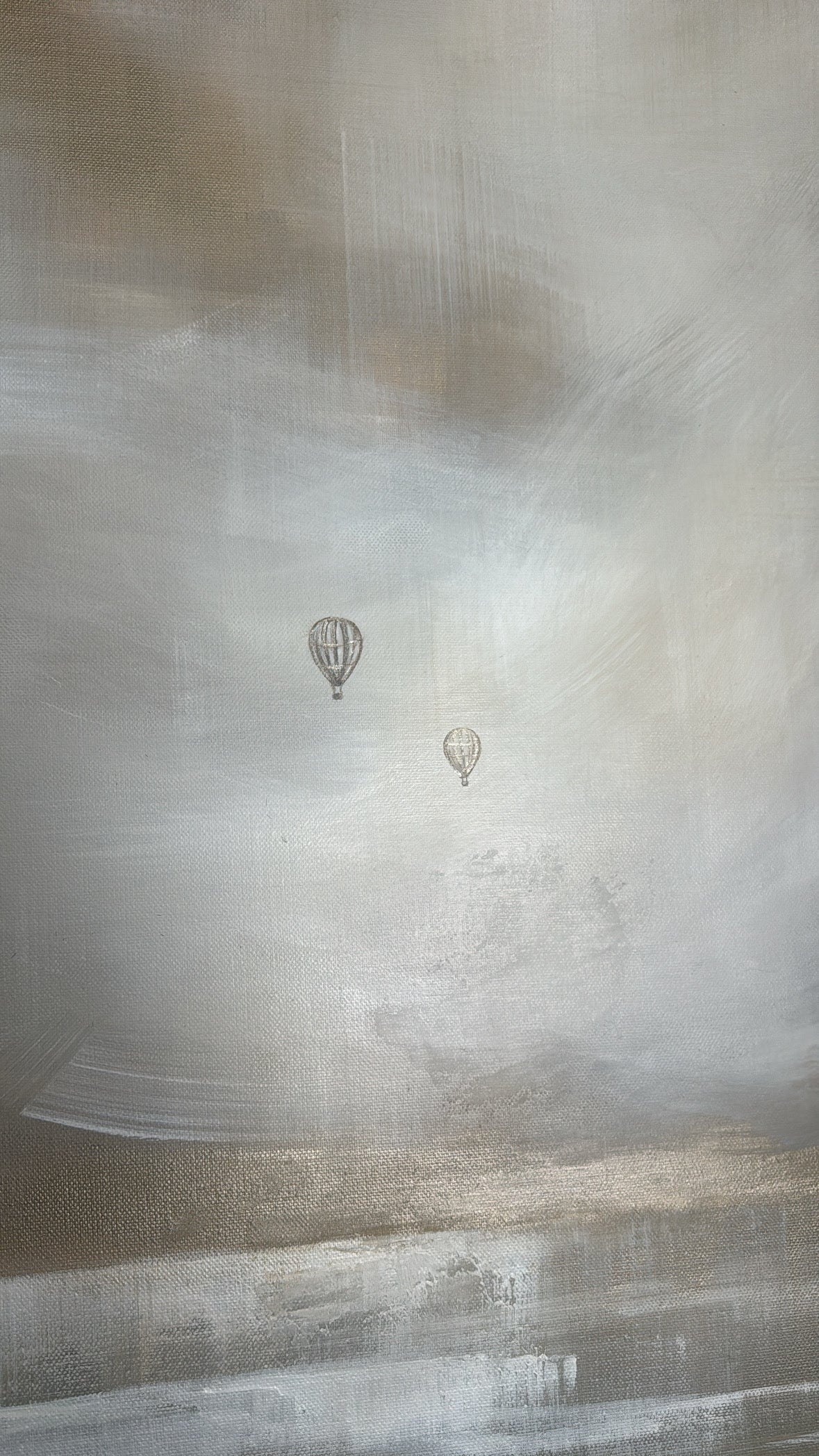 "The Clouds Above" Original artwork on canvas 100x100cm