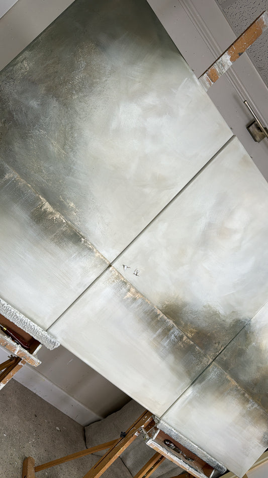 “Misty Mornings Together - The Triptych" Original Artwork On Canvas 91x61cm per piece