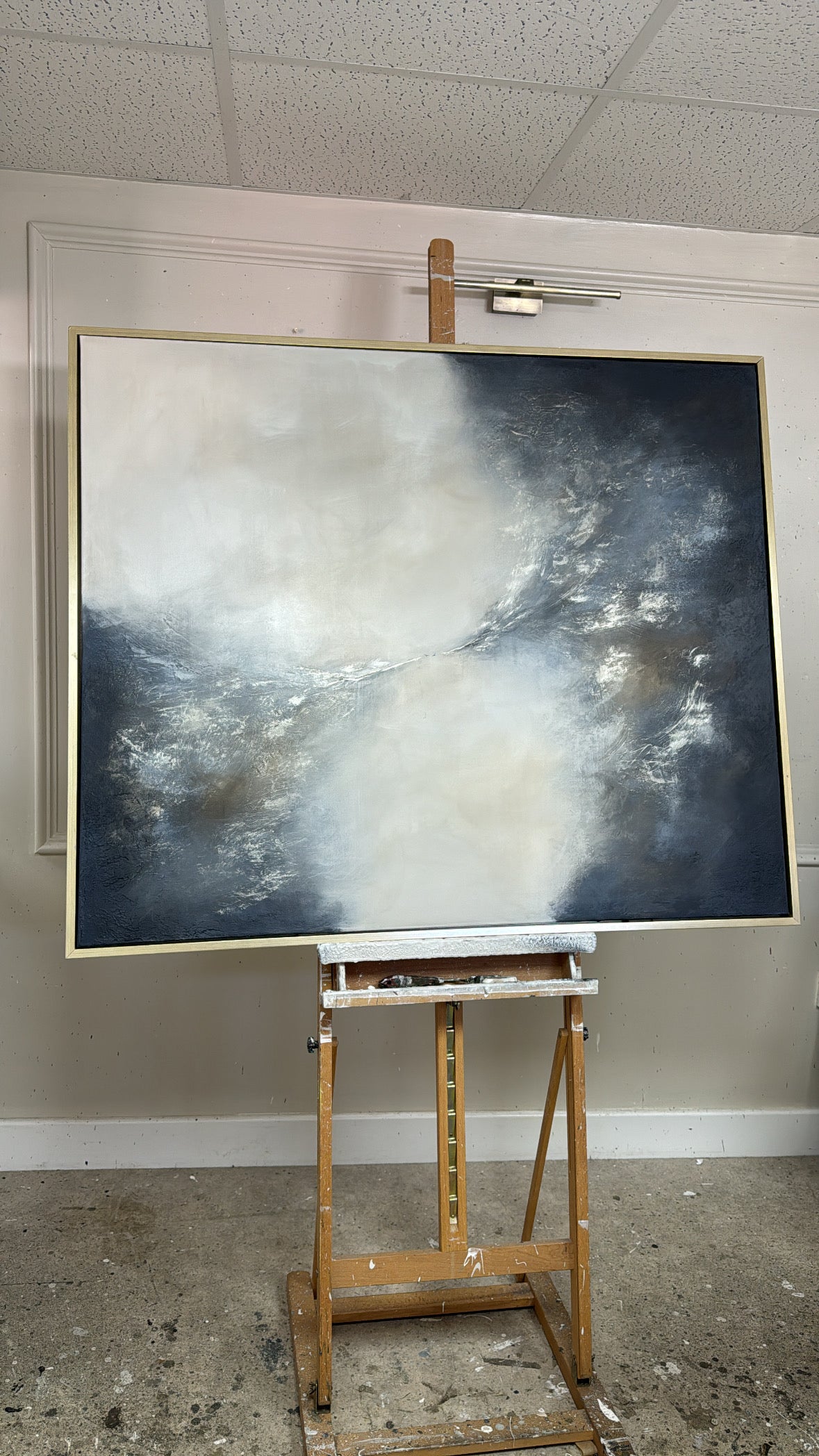 “Genesis (Navy)" Original Artwork On Canvas 120x100cm