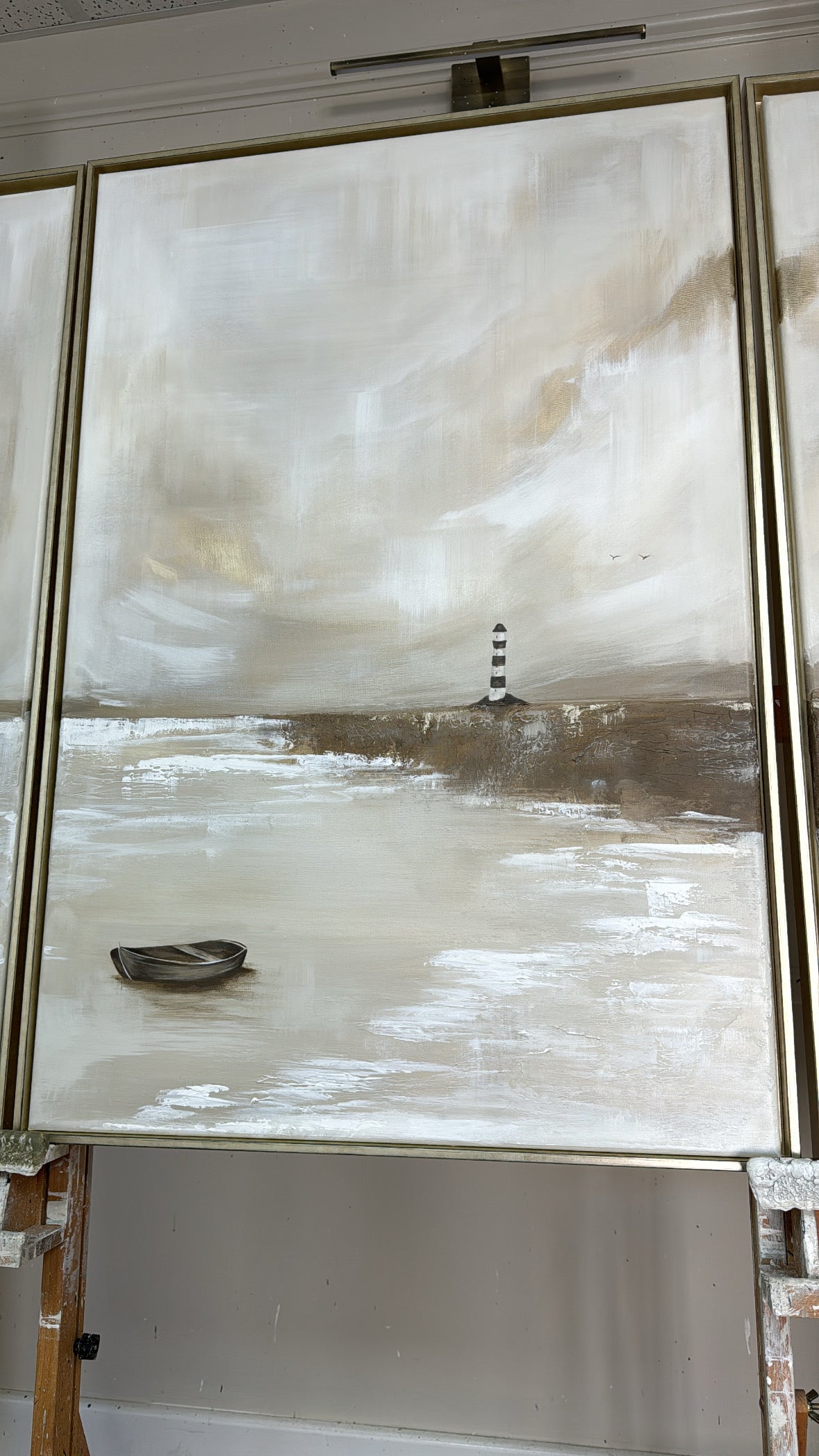 "I Will Leave The Light On - The Triptych" Original Artwork On Canvas 91x61cm per piece