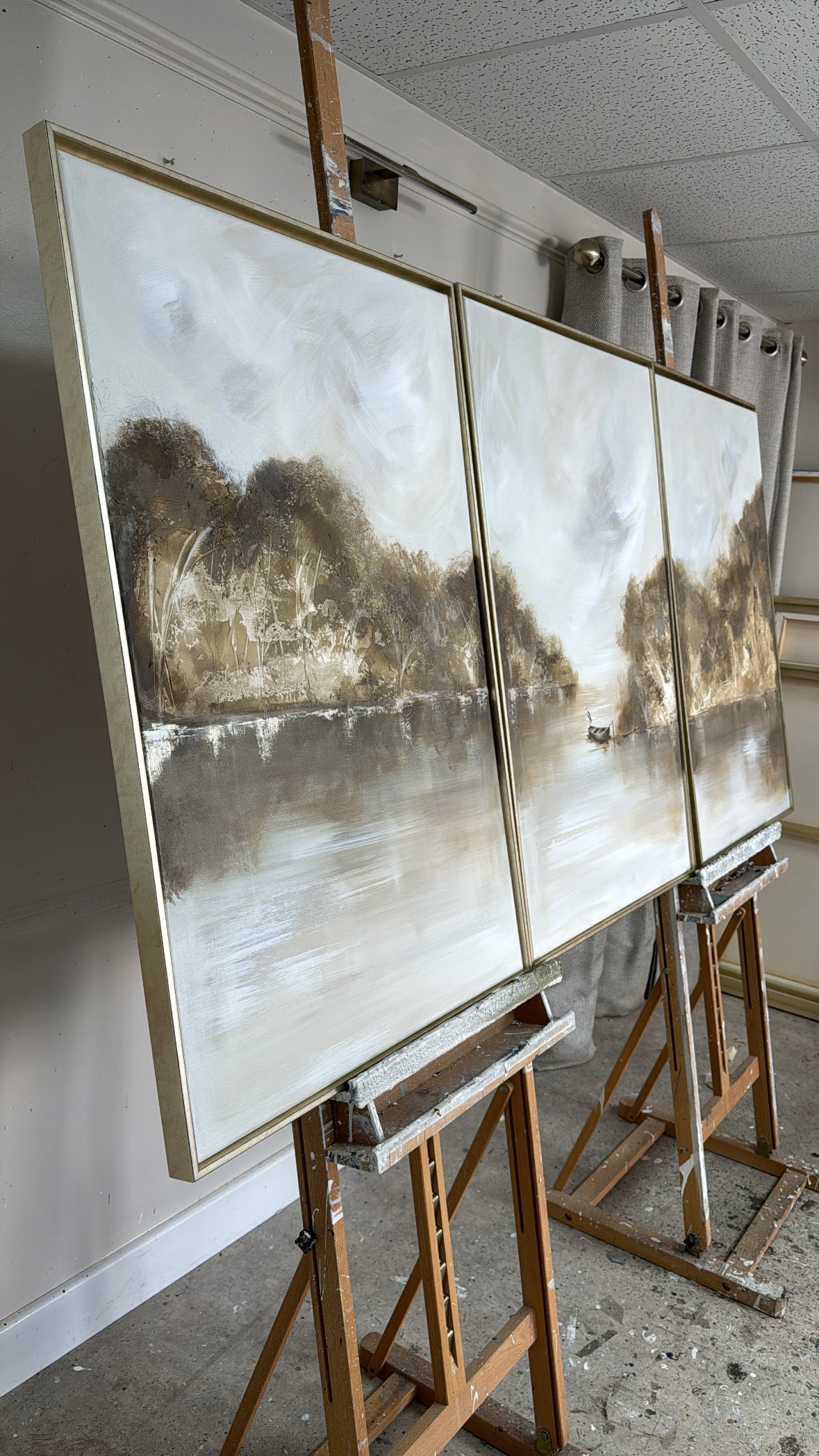 "Patience Is a Virtue - The Triptych" Original Artwork On Canvas 91x61cm per piece