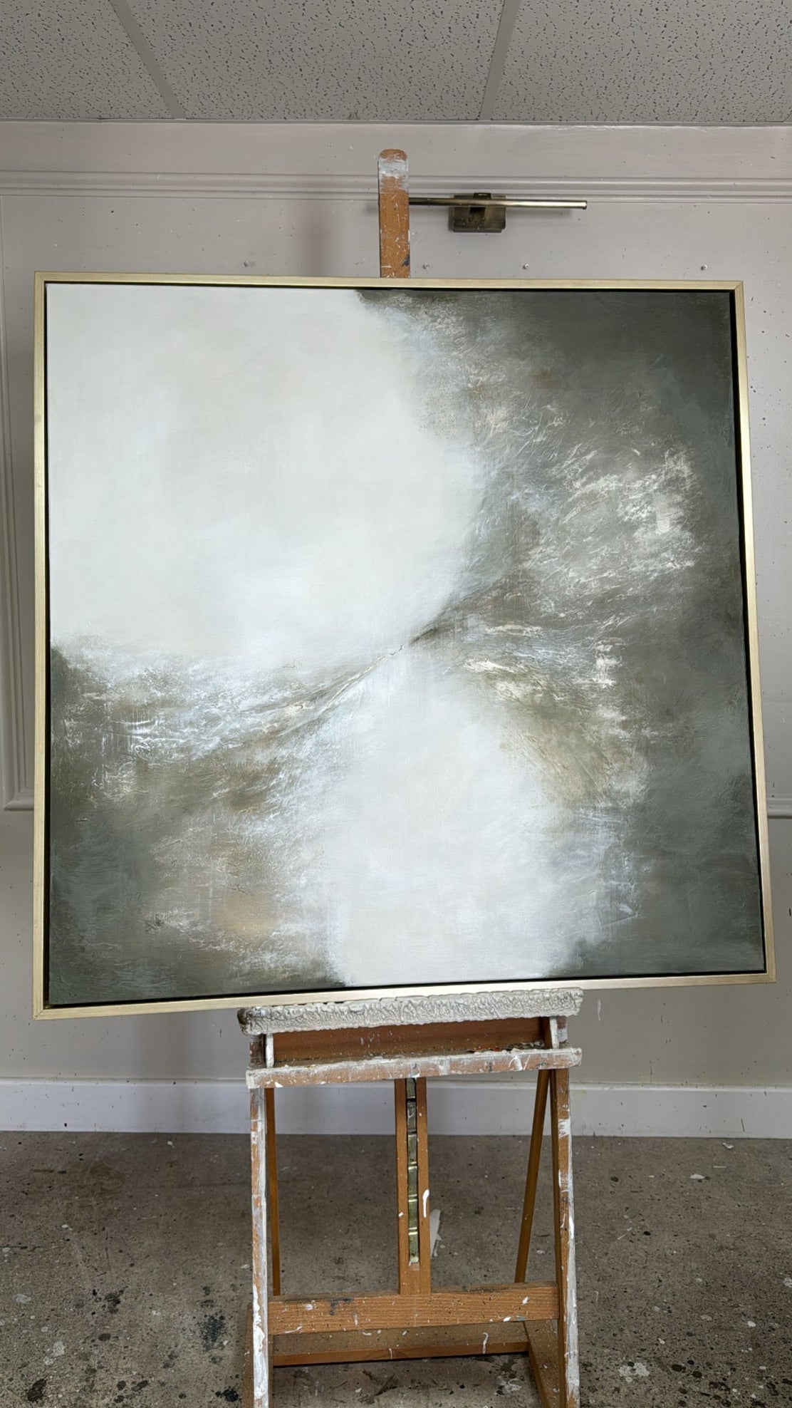 “Genesis (Kharki)" Original Artwork On Canvas 100x100cm