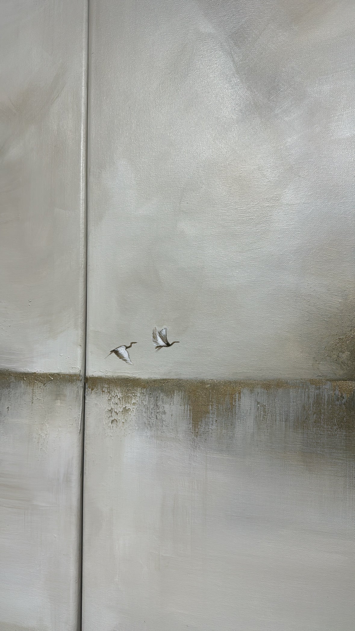 “Misty Mornings Together - The Triptych" Original Artwork On Canvas 91x61cm per piece