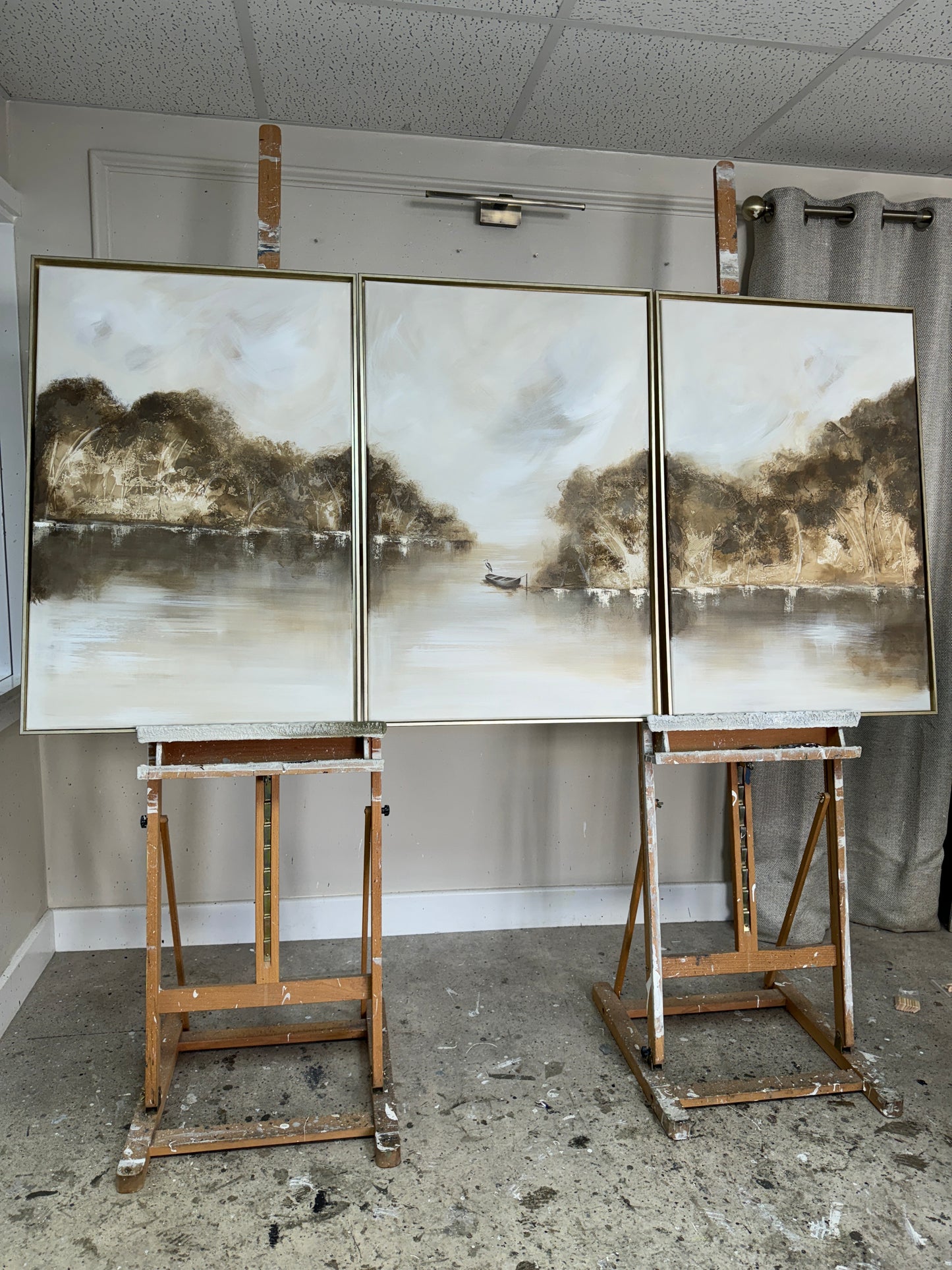 "Patience Is a Virtue - The Triptych" Original Artwork On Canvas 91x61cm per piece