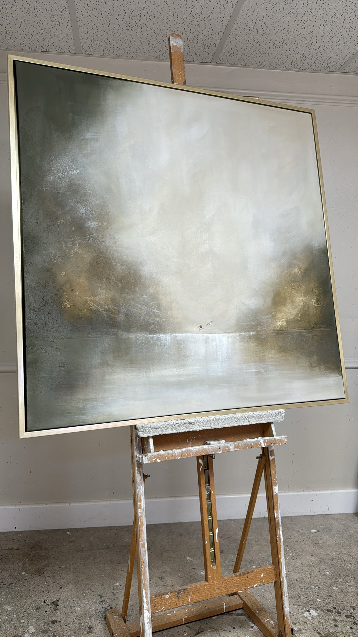 “Misty Mornings together" Original Artwork On Canvas 100x100cm