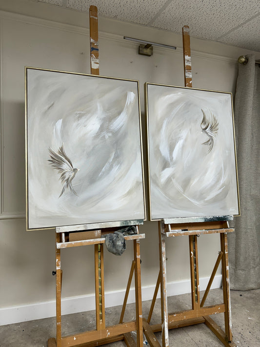 'Eternal Wings' Original artwork on canvas - As seen