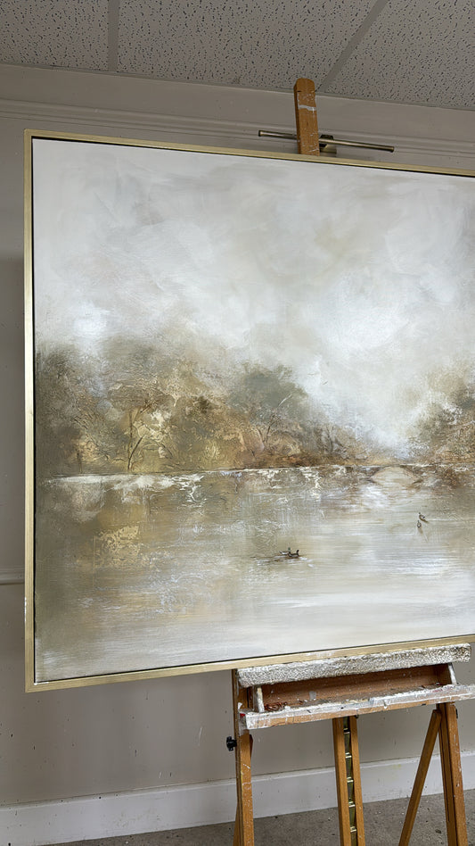 “Under the old bridge” Original Artwork On Canvas 100x120cm