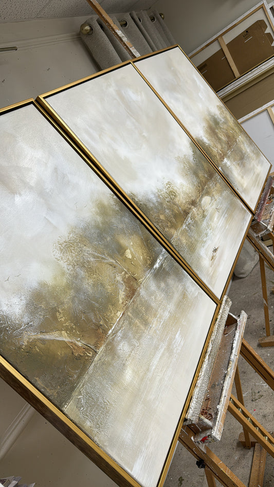 "Under the old bridge (The Trio)” Original Artwork On Canvas 3 no 60x84cm