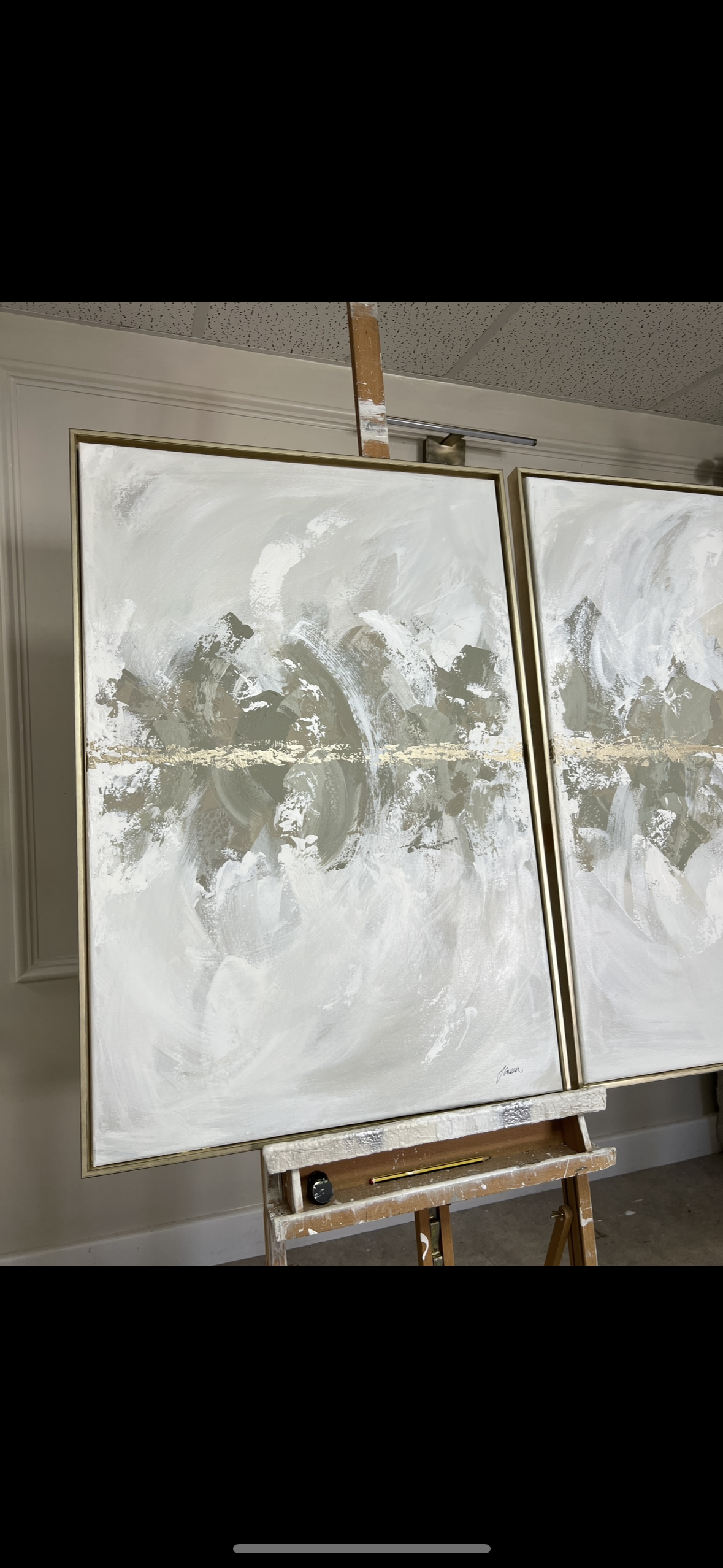'Old English Green' Original artwork on canvas