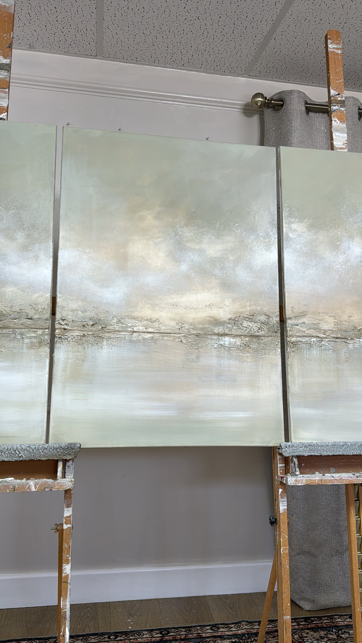 “Sage Skies” Original Artwork On Canvas - 3 no 59x84cm