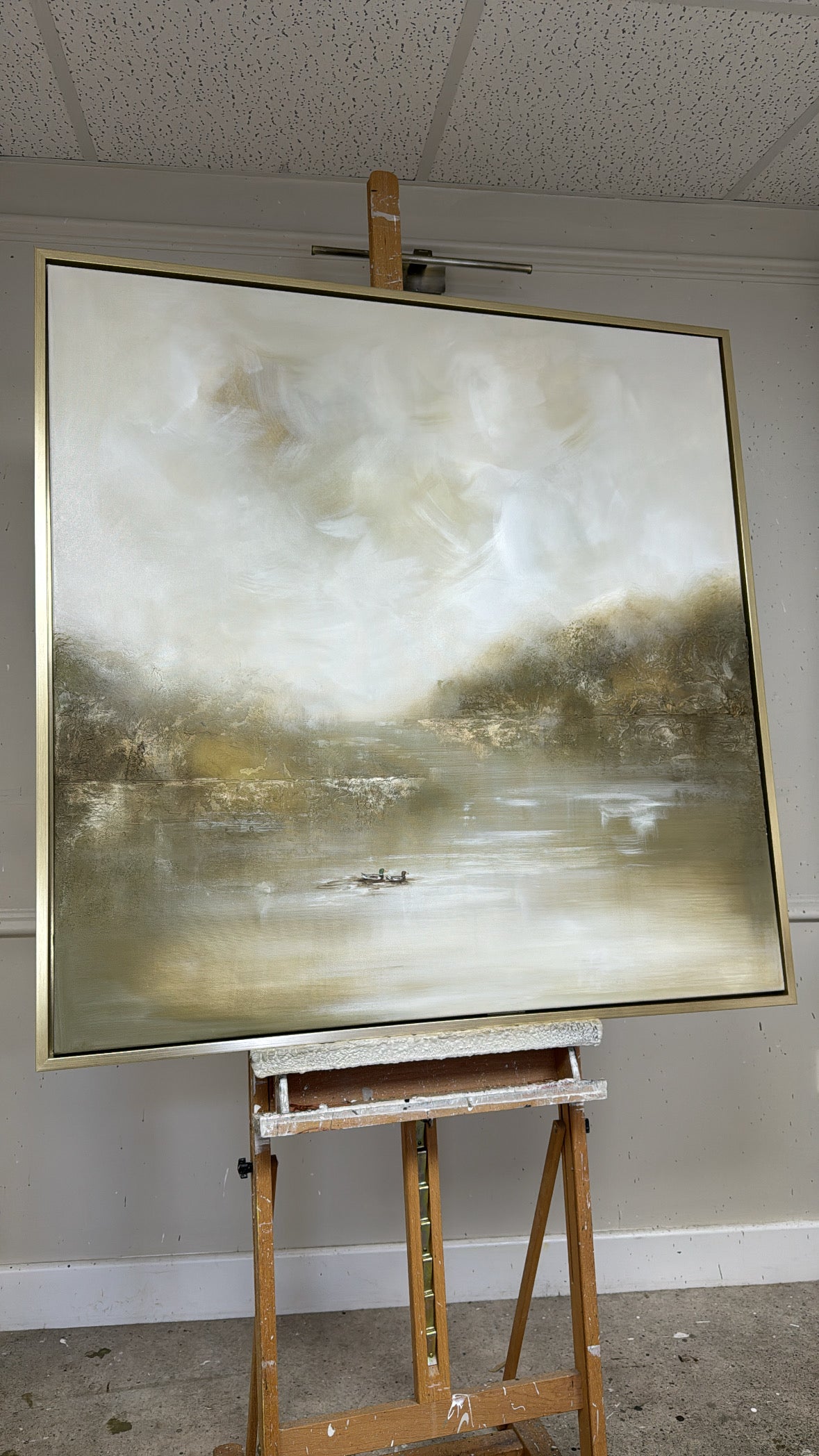 “Drifting Ducks" Original Artwork On Canvas 100x100cm