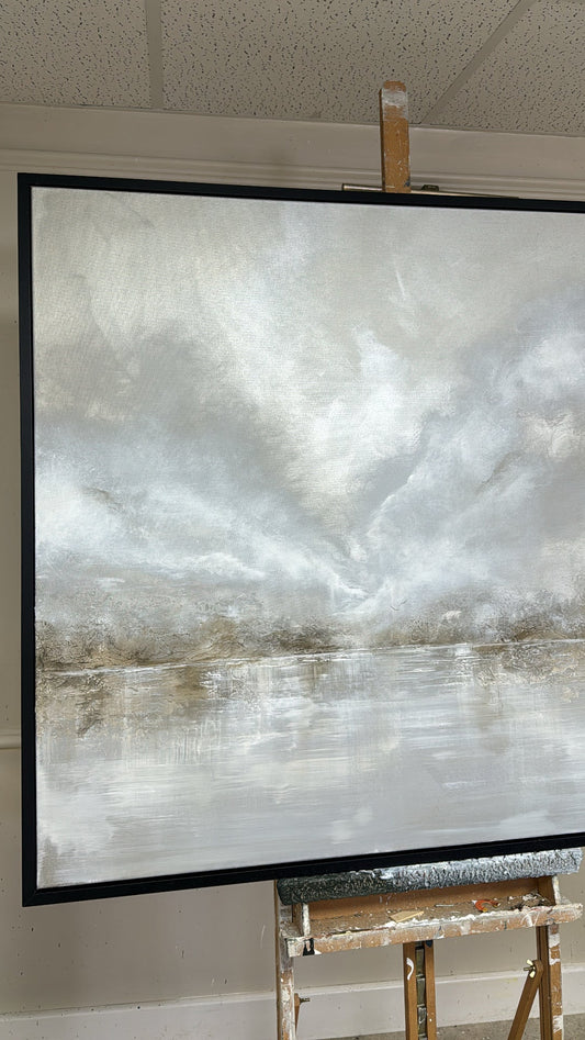 “The Silver Lining” Original Artwork On Canvas 100x100cm