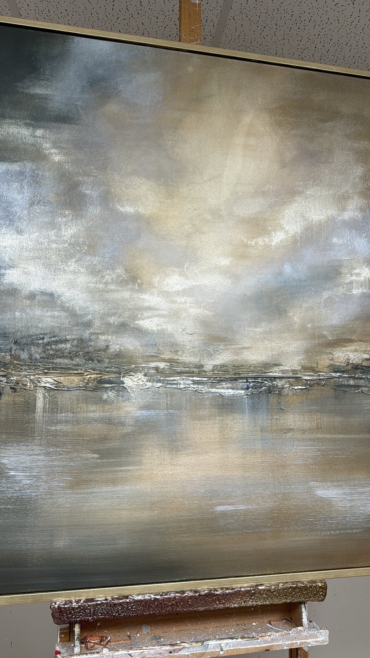 "Moonlit Water" Original Artwork On Canvas 120x100mm